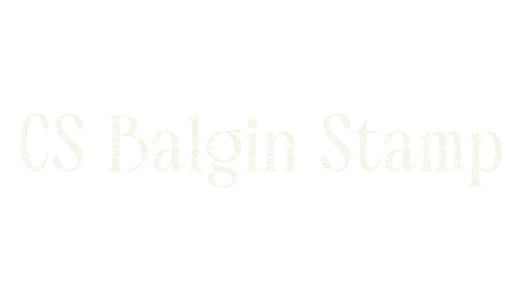 CS Balgin Stamp, display market font preview