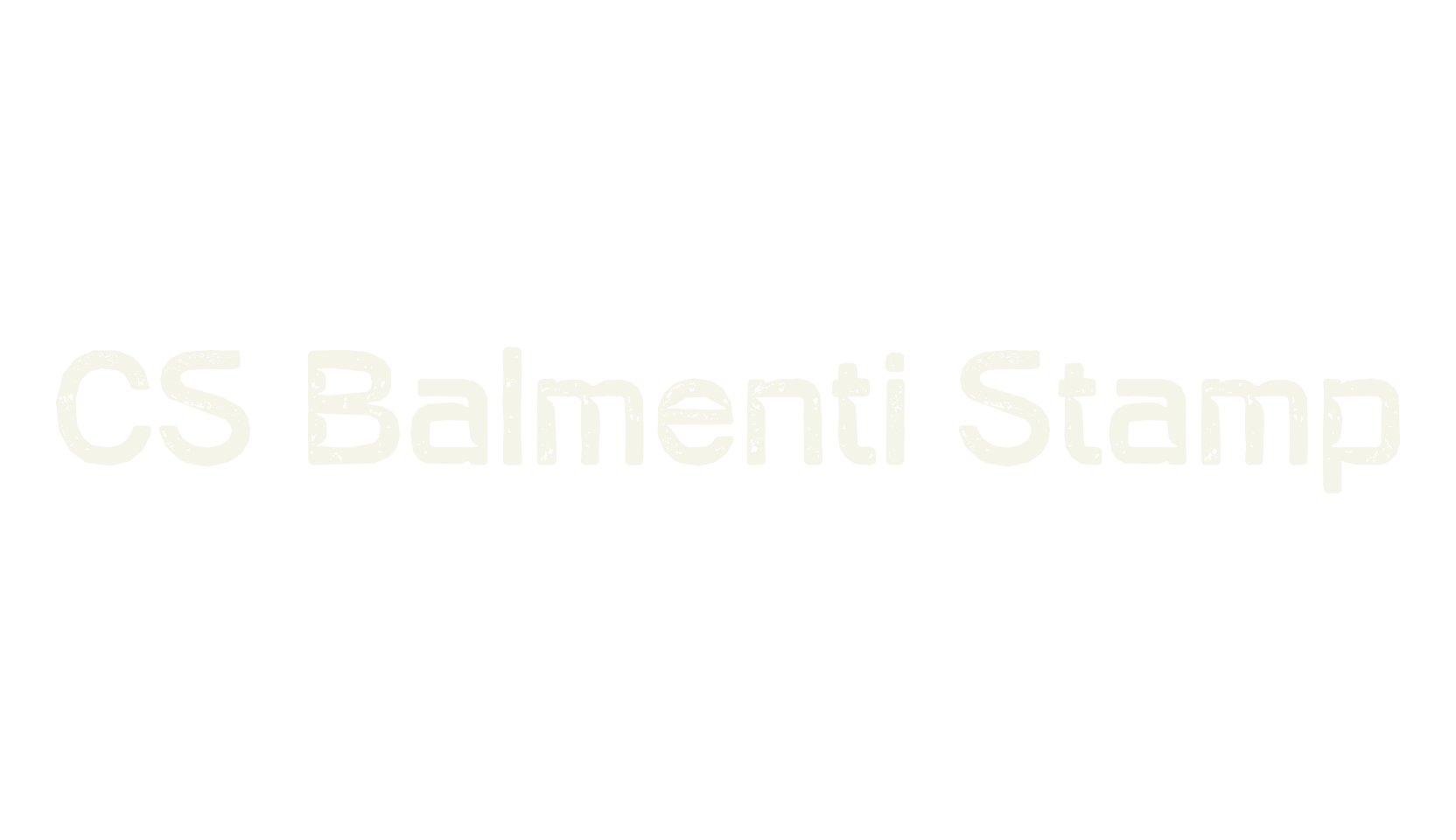 CS Balmenti Stamp, display market font preview