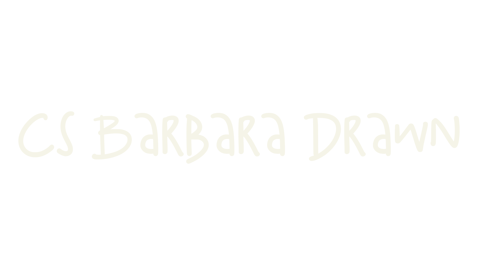 CS Barbara Drawn, display market font preview