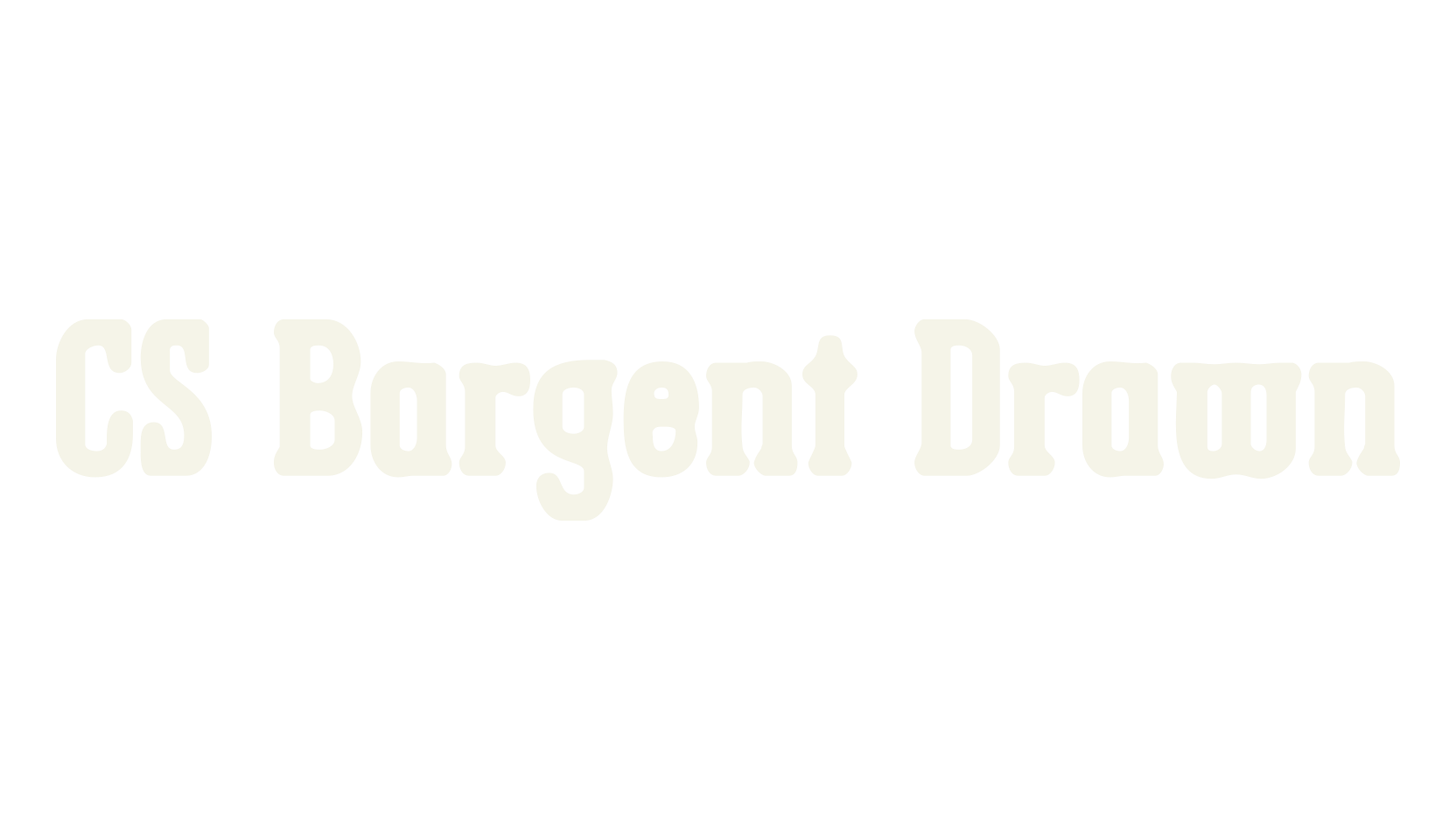 CS Bargent Drawn, serif font preview