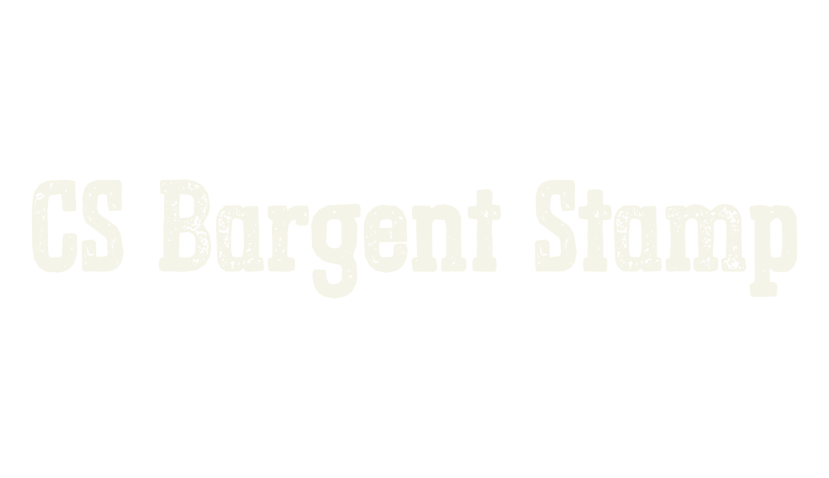 CS Bargent Stamp, display market font preview