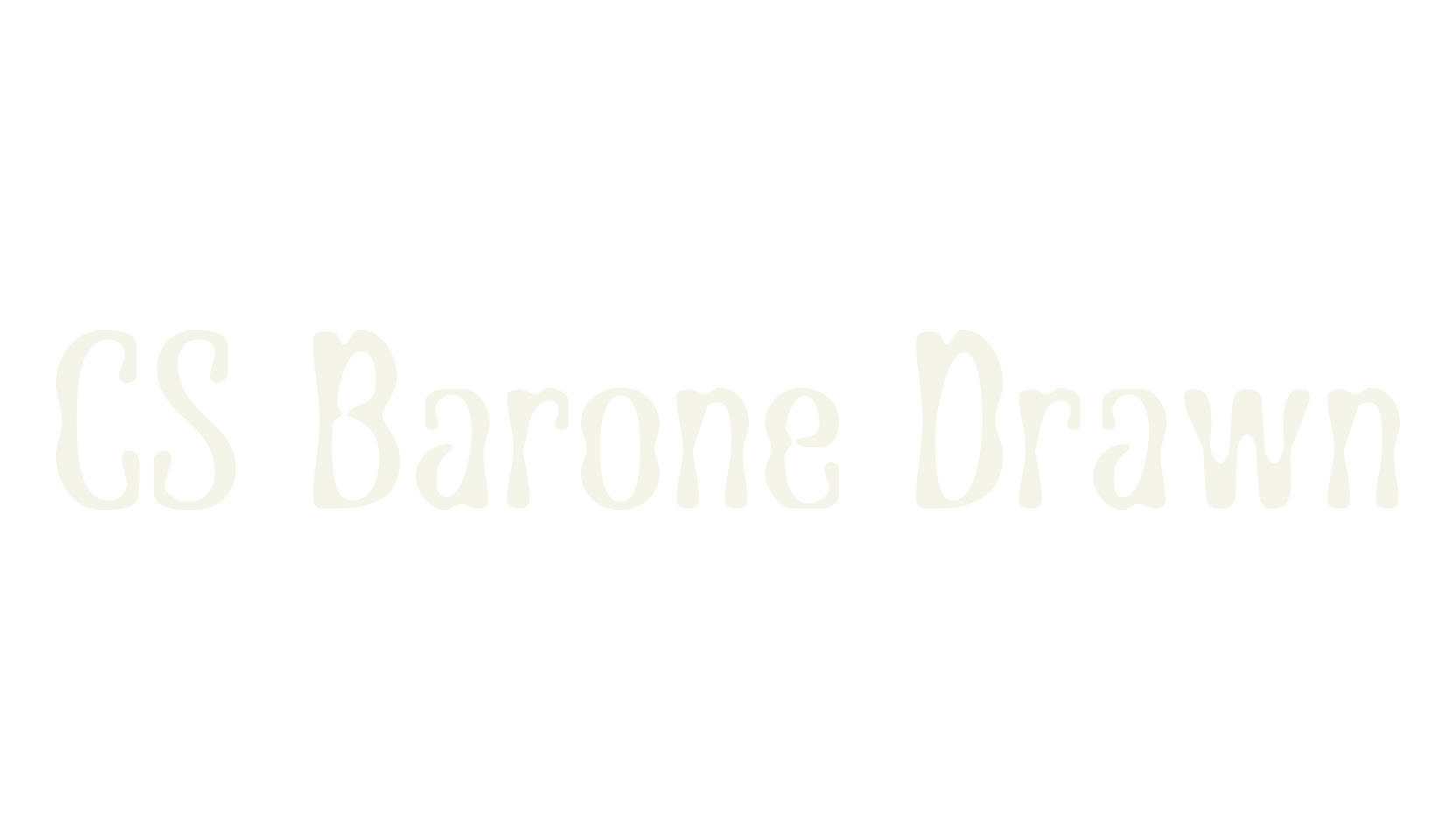 CS Barone Drawn, weird font preview