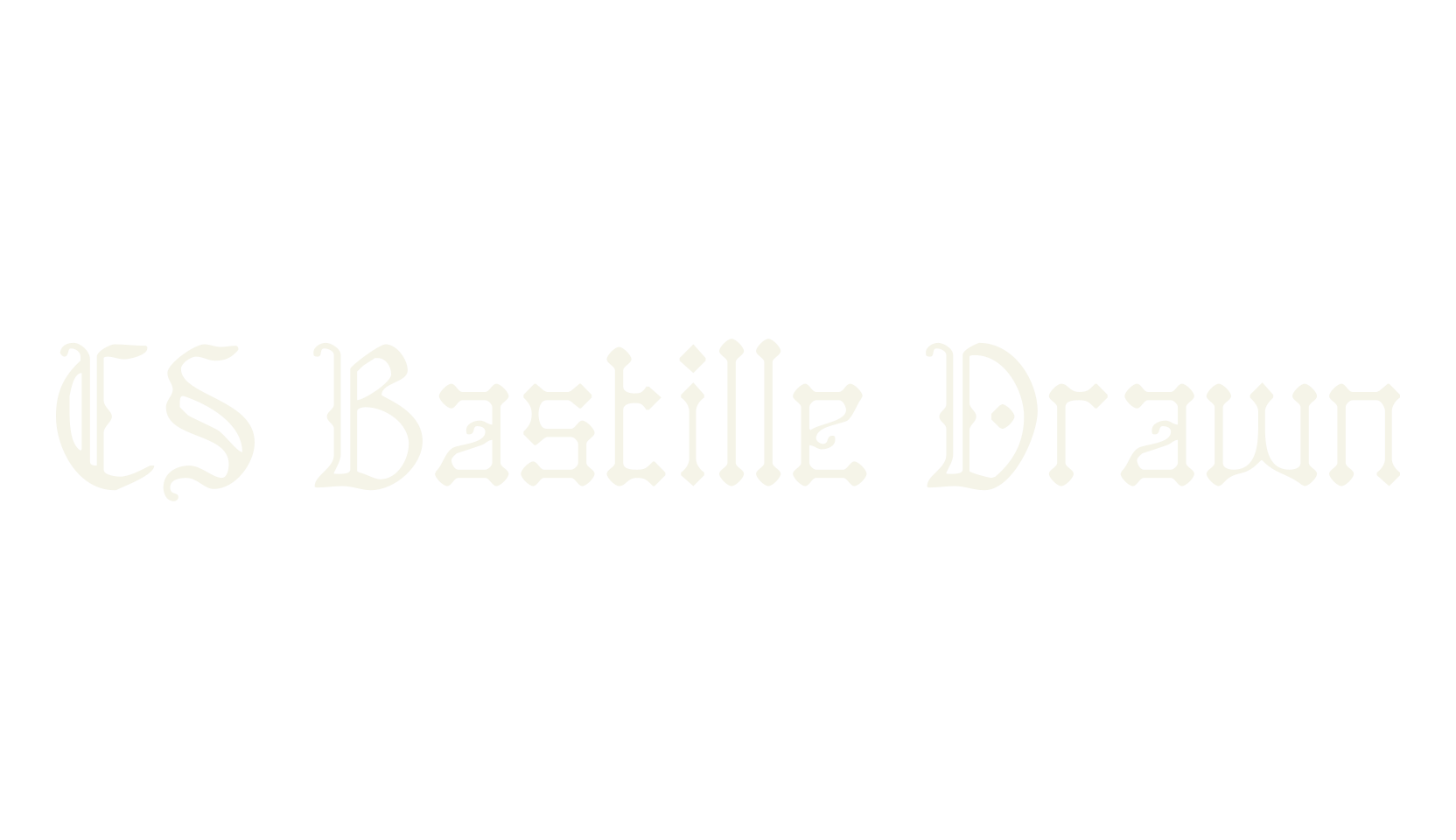 CS Bastille Drawn, fantasy font preview