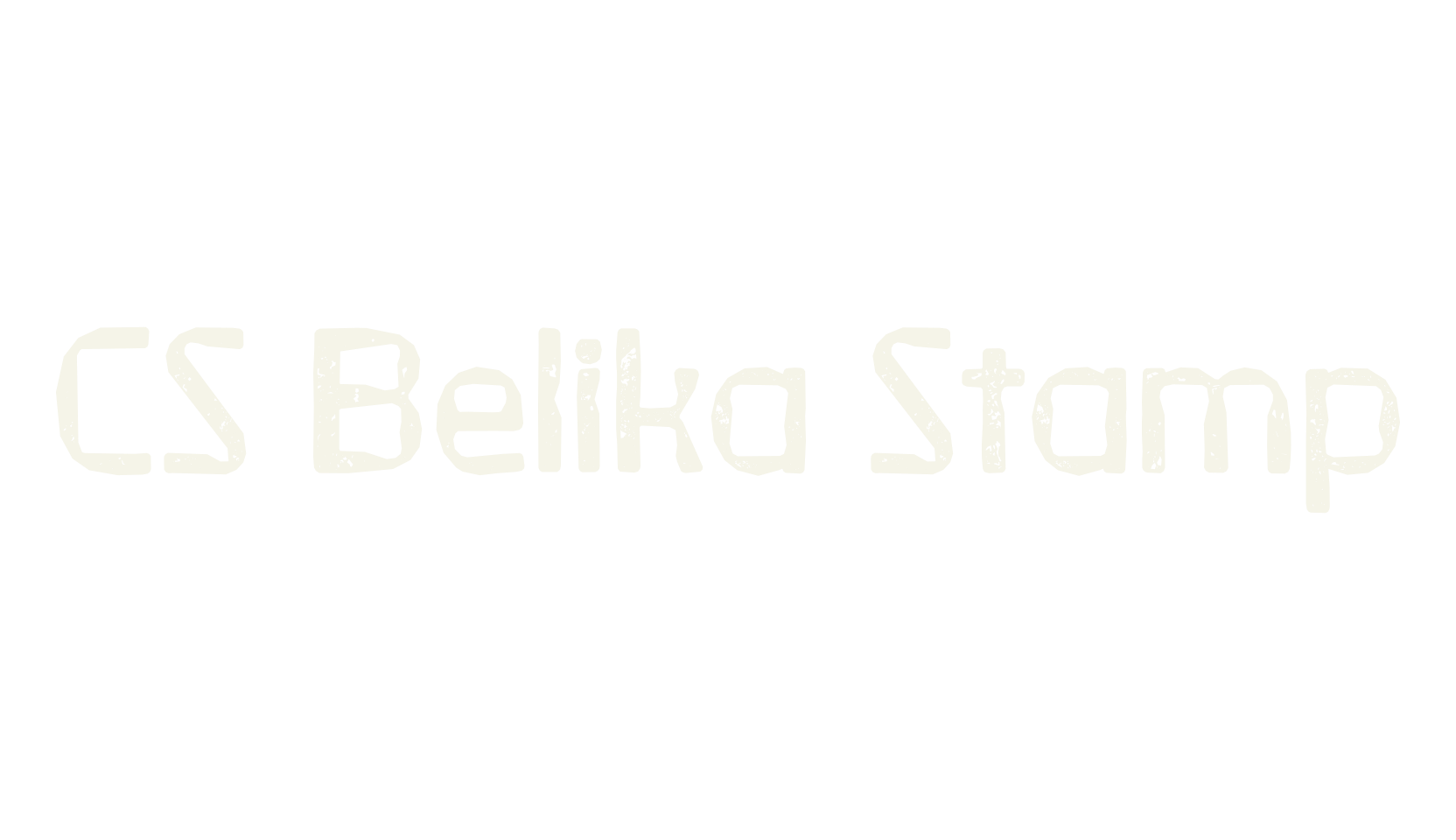 CS Belika Stamp, display market font preview