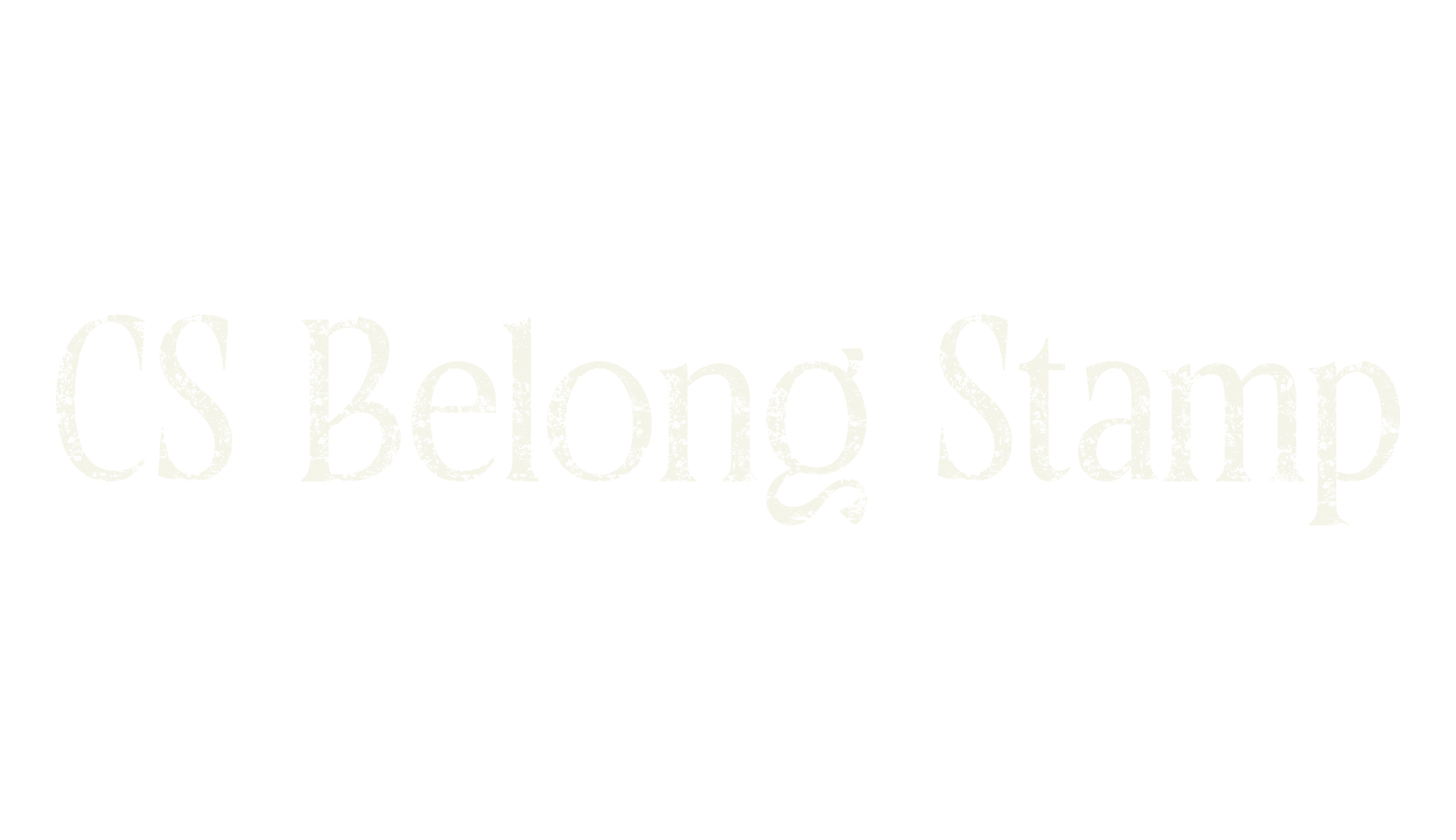CS Belong Stamp, display market font preview