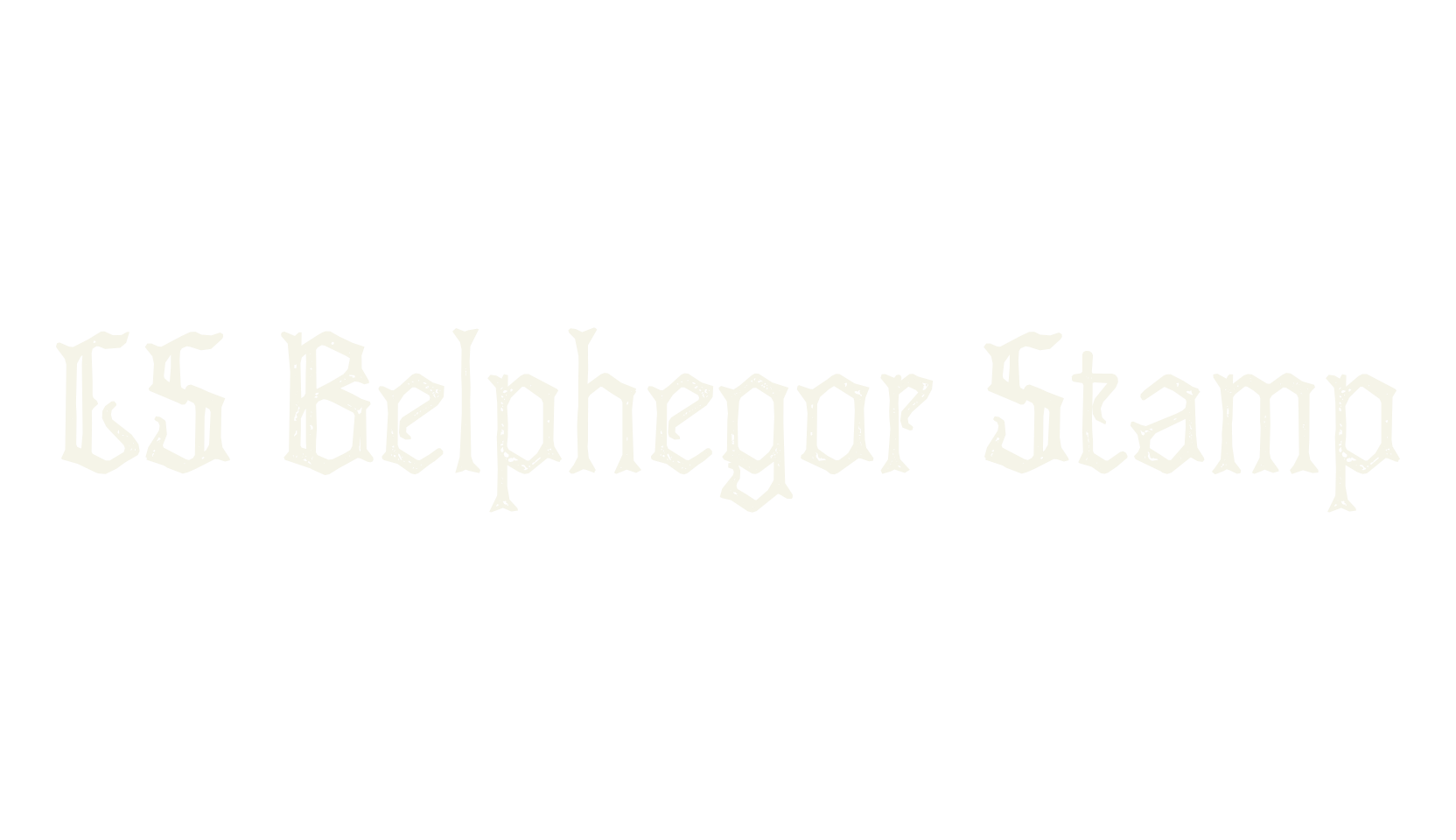 CS Belphegor Stamp, fantasy font preview