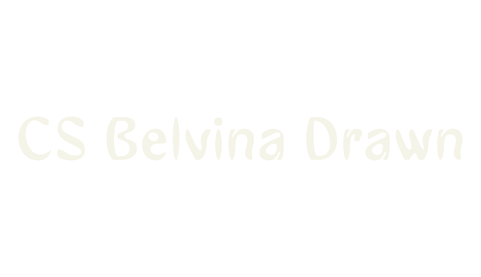 CS Belvina Drawn, logo font preview