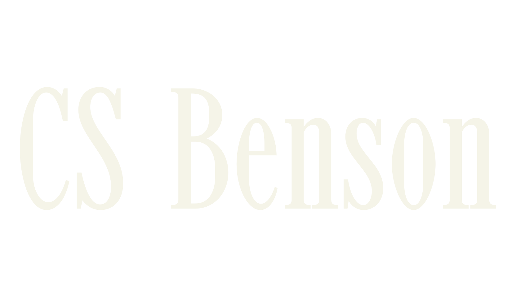 CS Benson, logo font preview