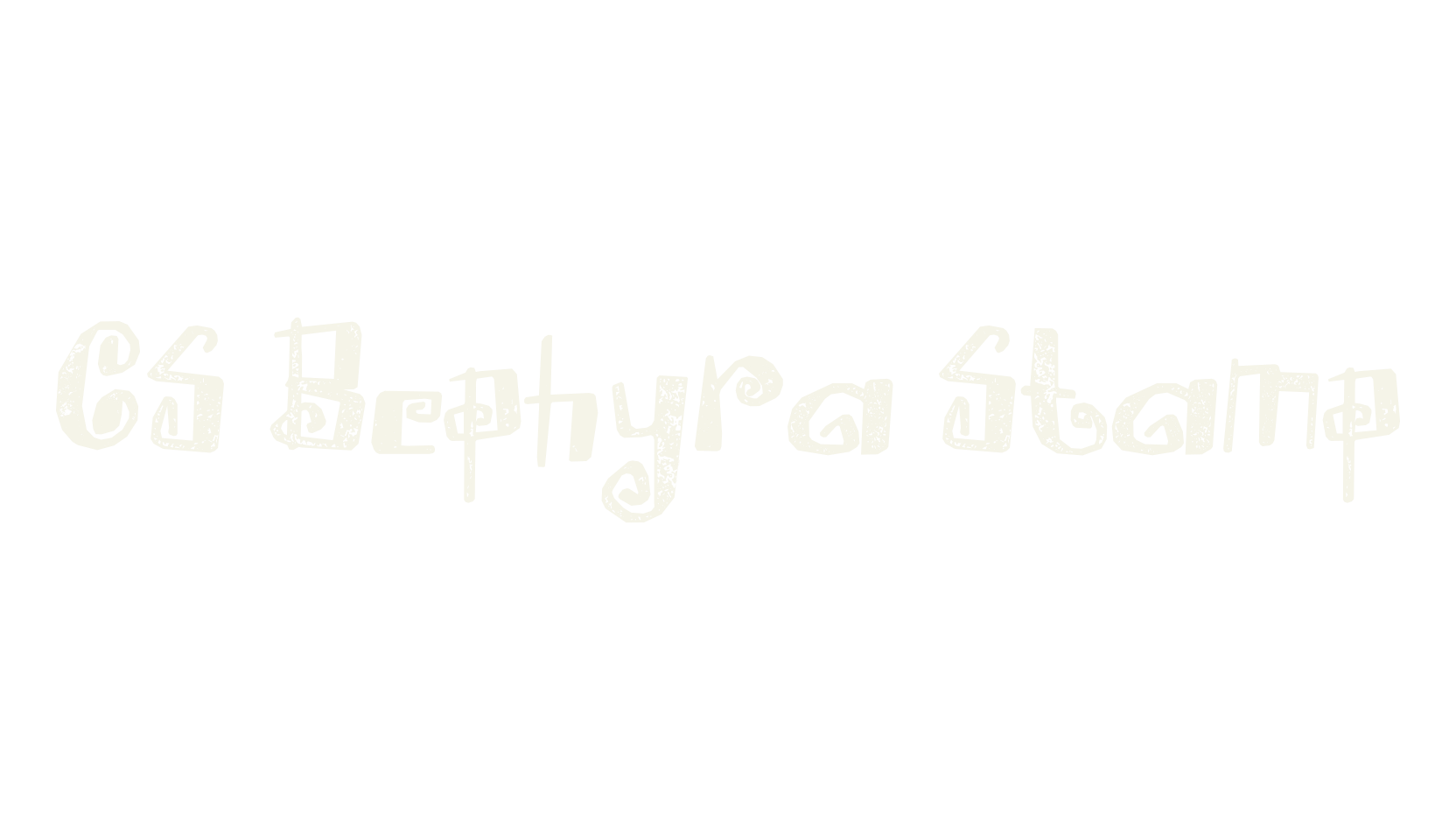 CS Bephyra Stamp, display market font preview