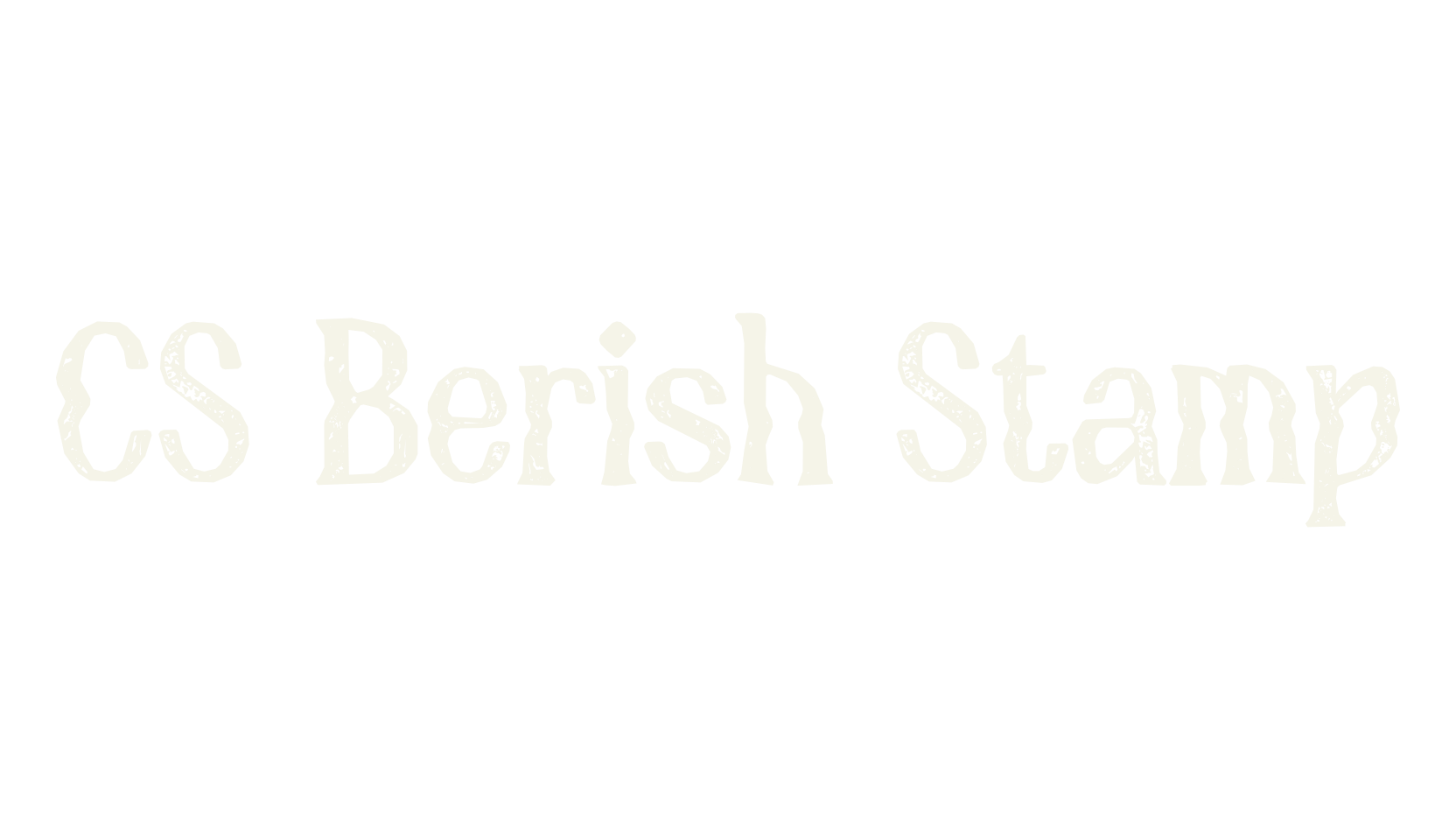 CS Berish Stamp, display market font preview