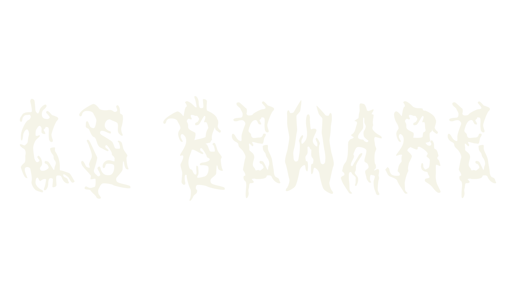 CS Beware, tattoo font preview