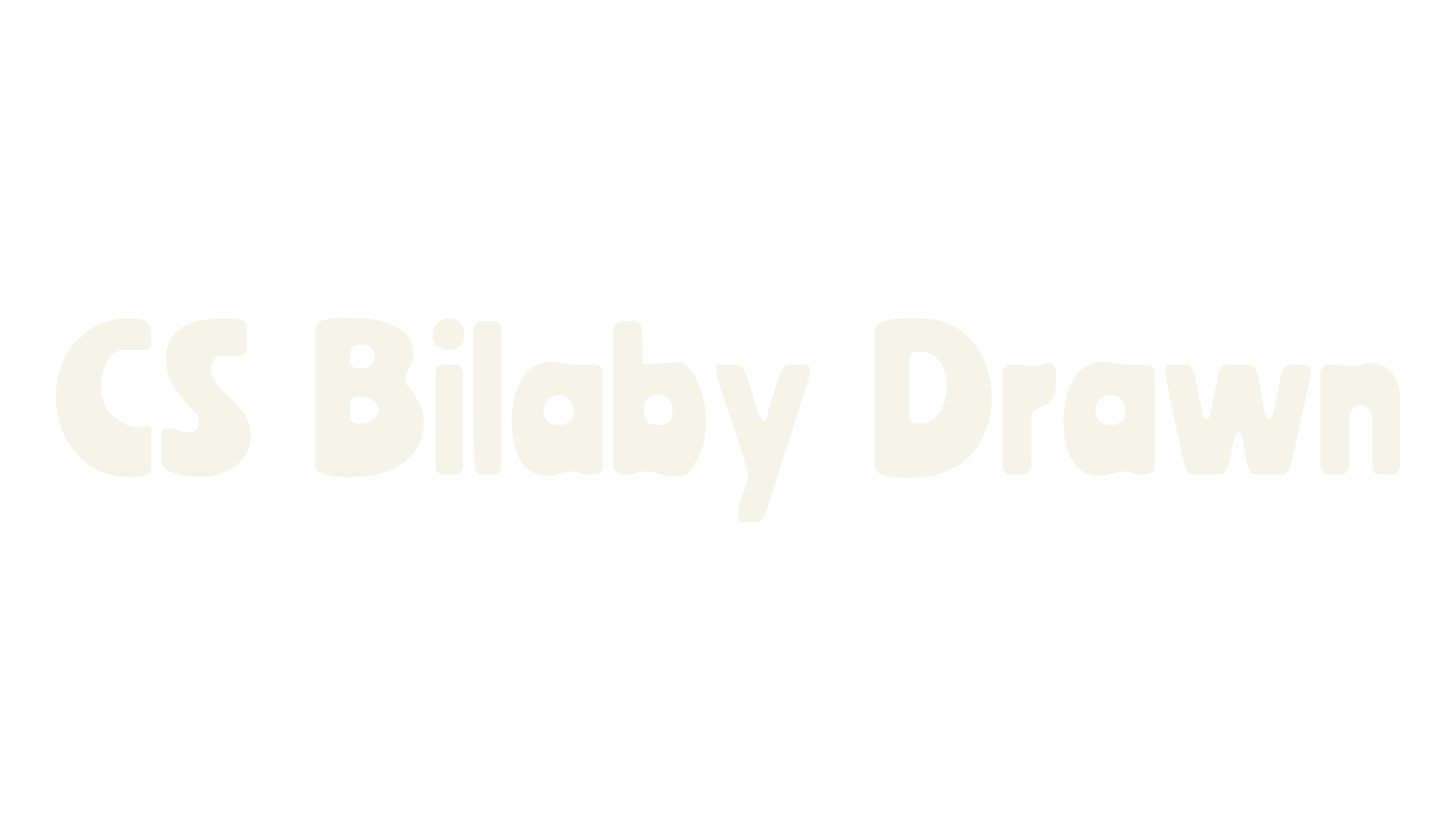 CS Bilaby Drawn, display market font preview