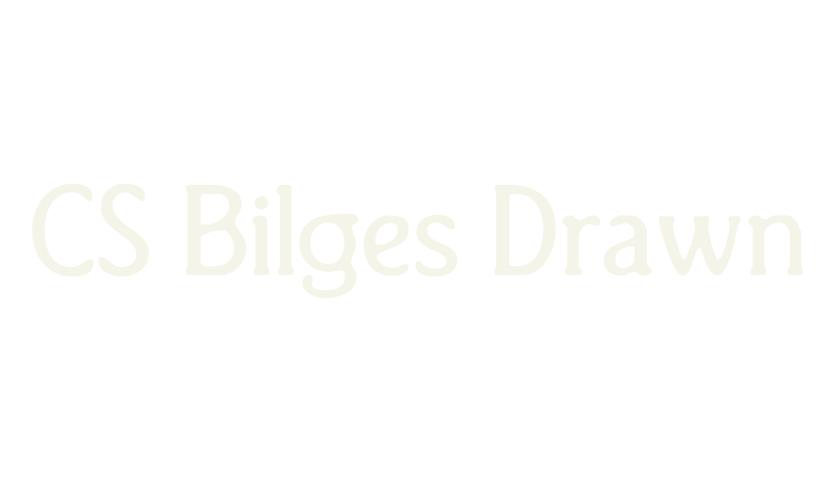 CS Bilges Drawn, logo font preview