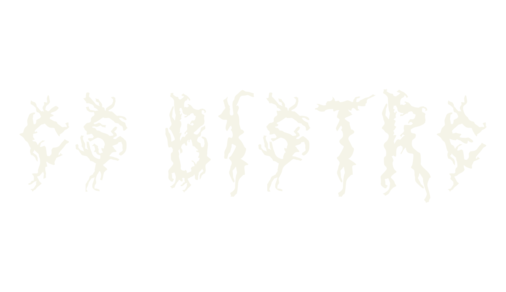 CS Bistre, black metal font preview
