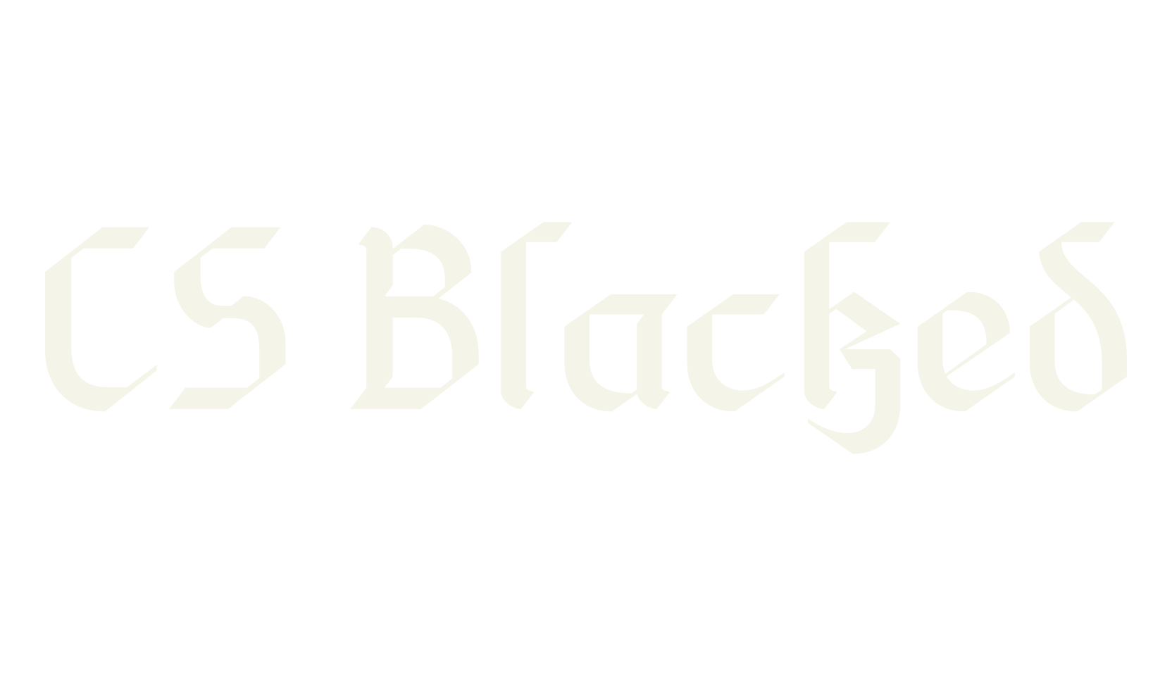 CS Blacked, letter font preview