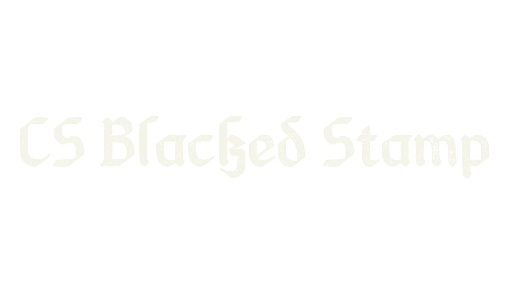 CS Blacked Stamp, fantasy font preview