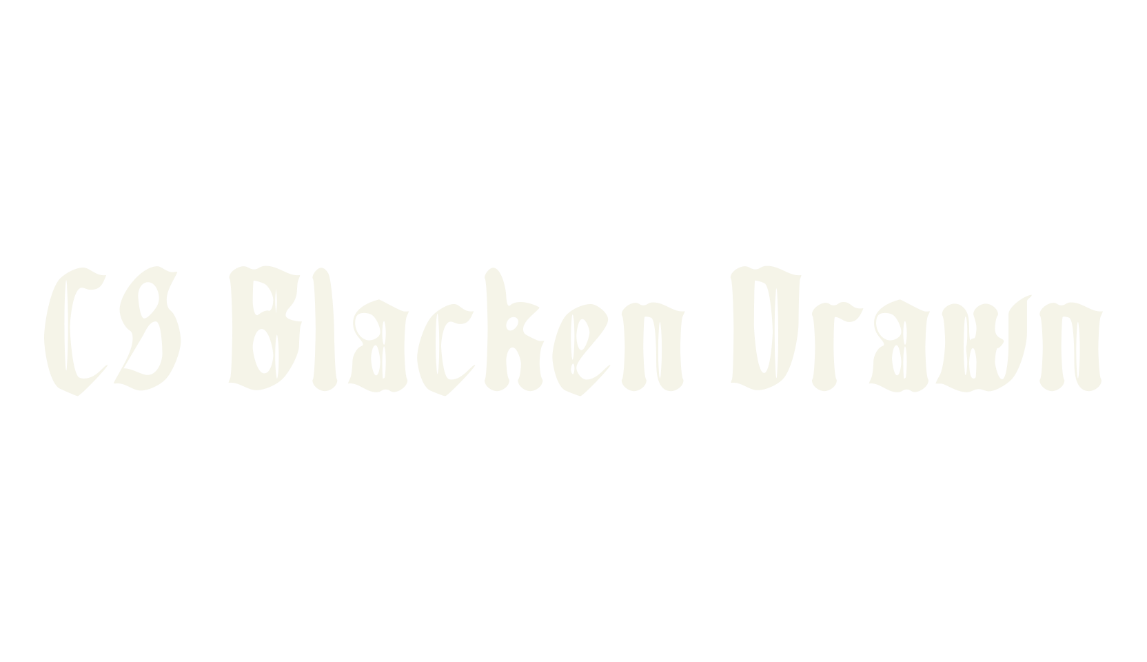 CS Blacken Drawn, halloween font preview