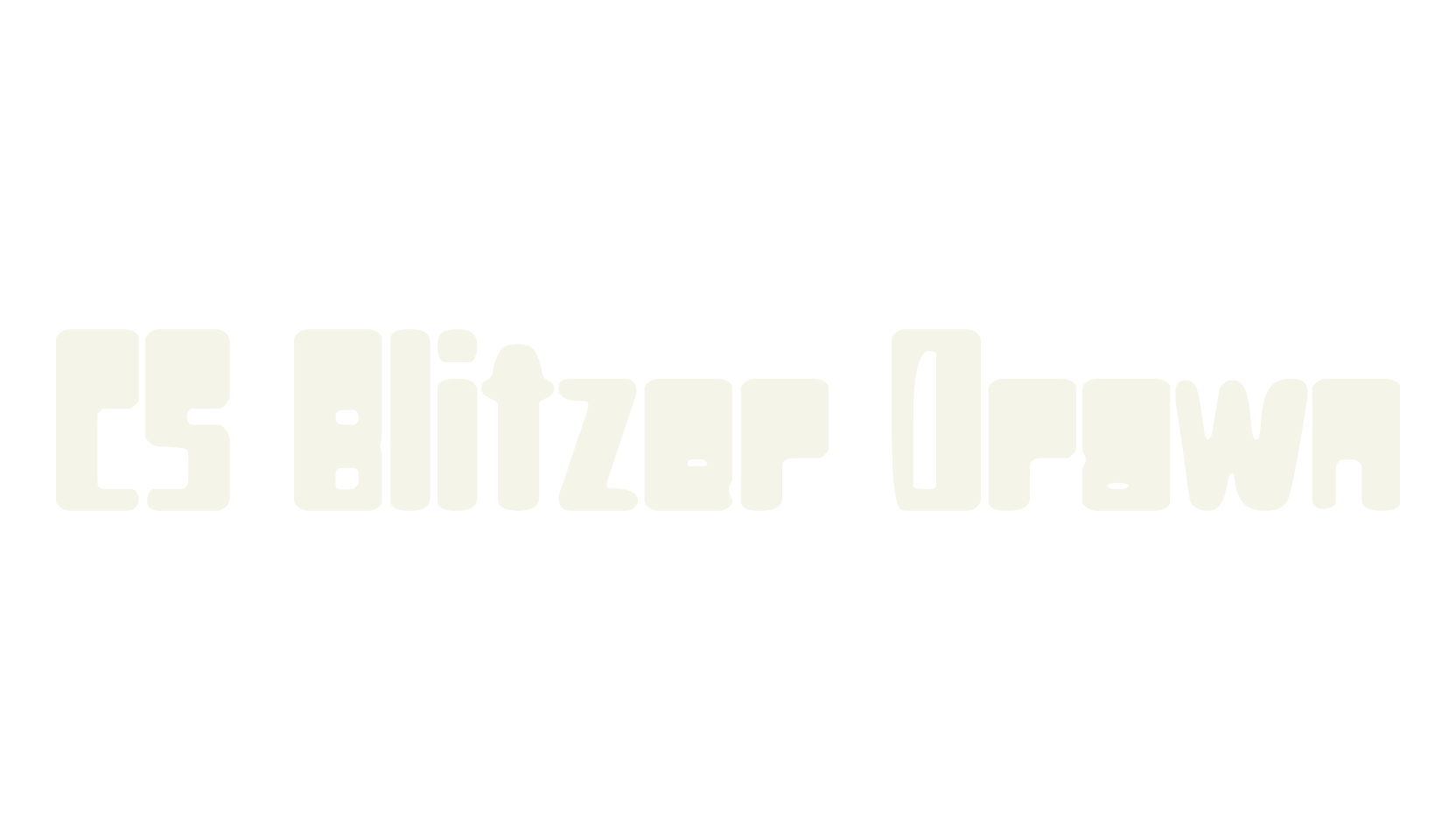 CS Blitzer Drawn, display market font preview