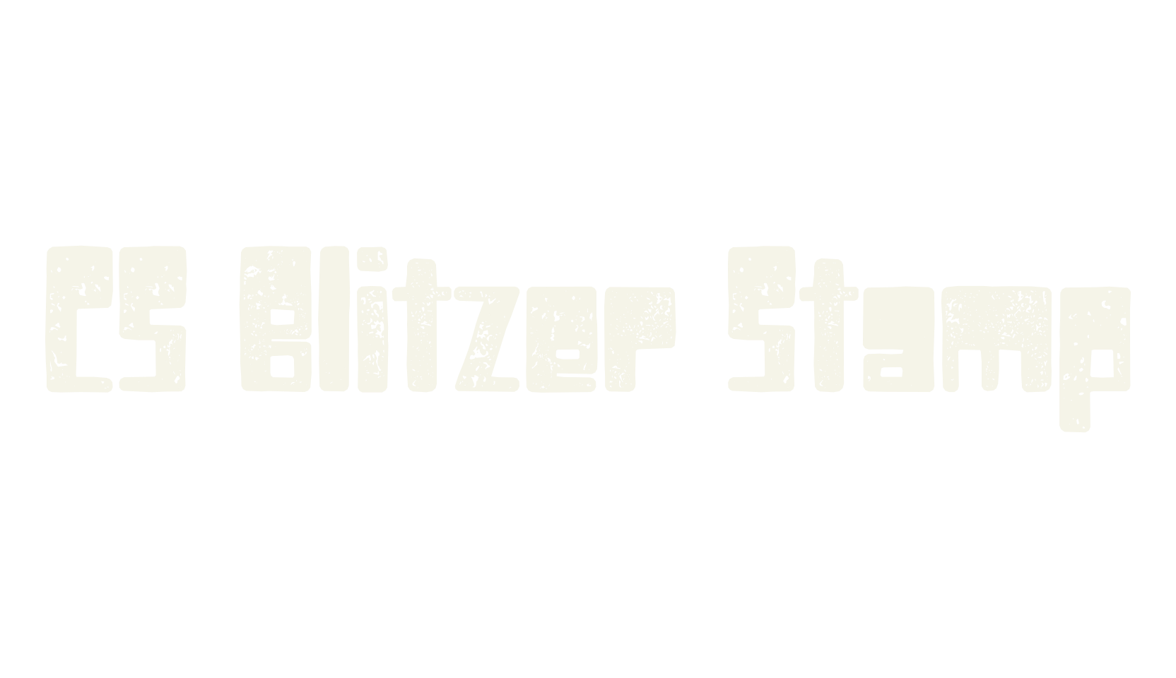 CS Blitzer Stamp, display market font preview