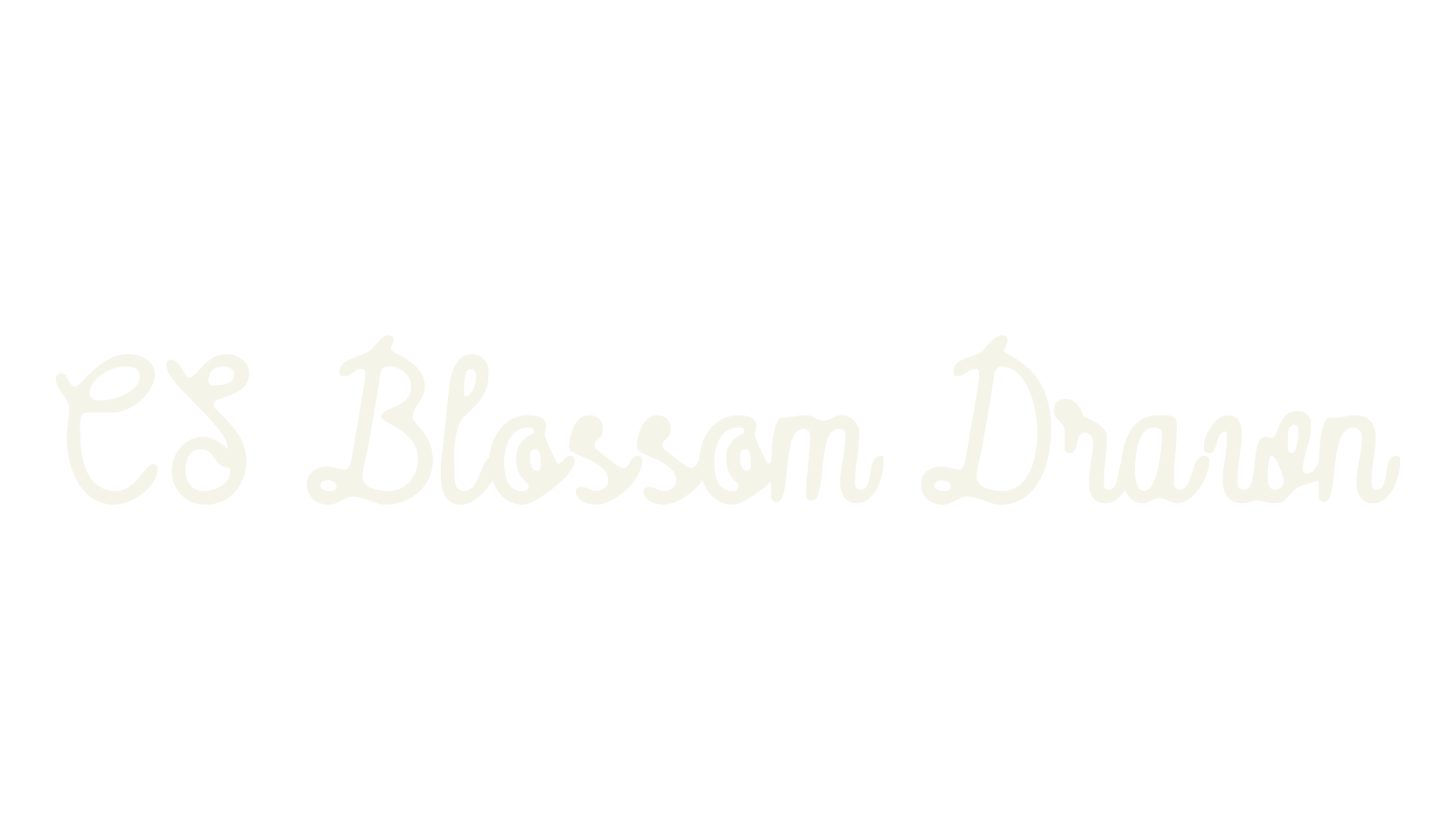 CS Blossom Drawn, script font preview
