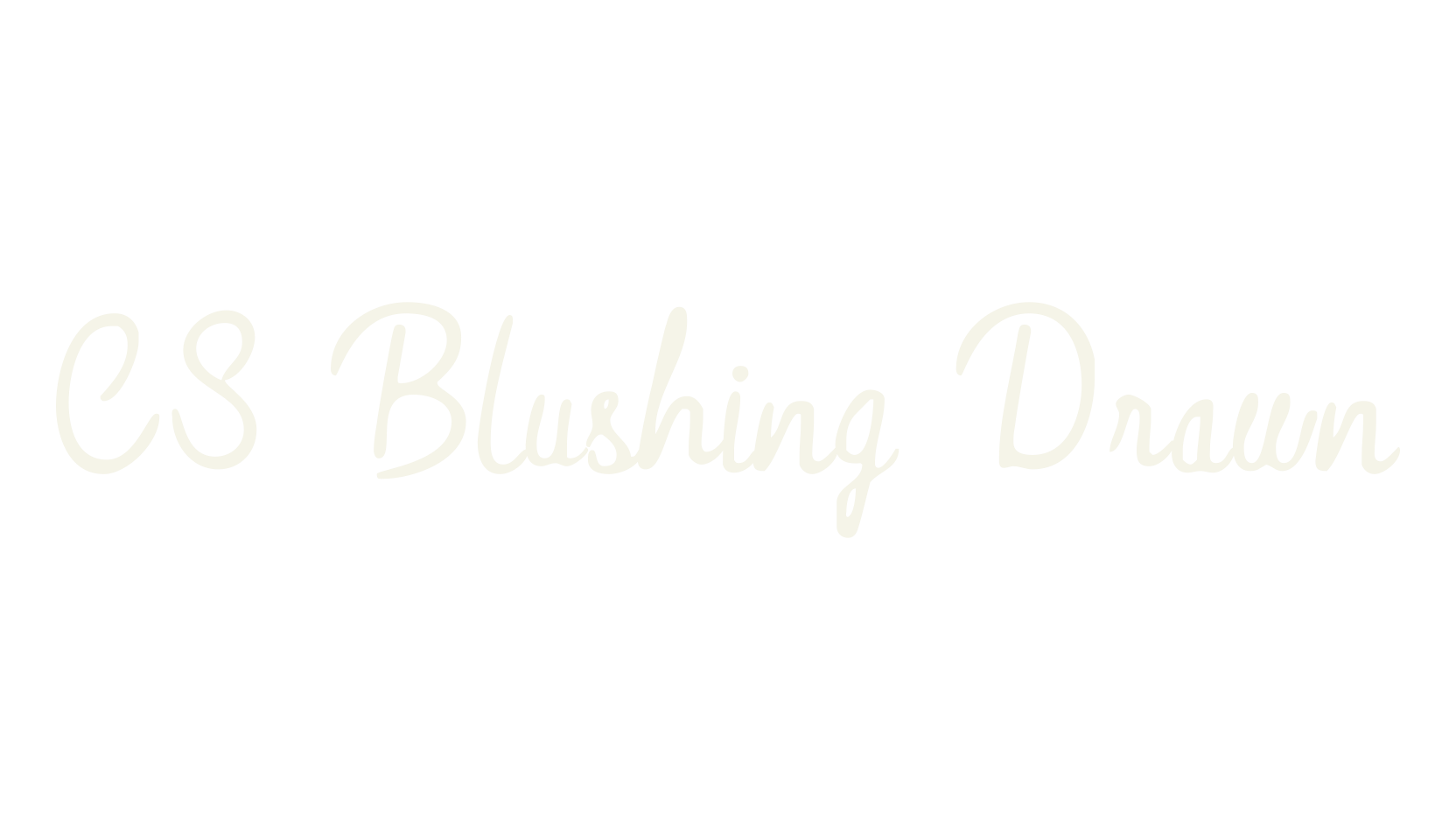 CS Blushing Drawn, cursive font preview