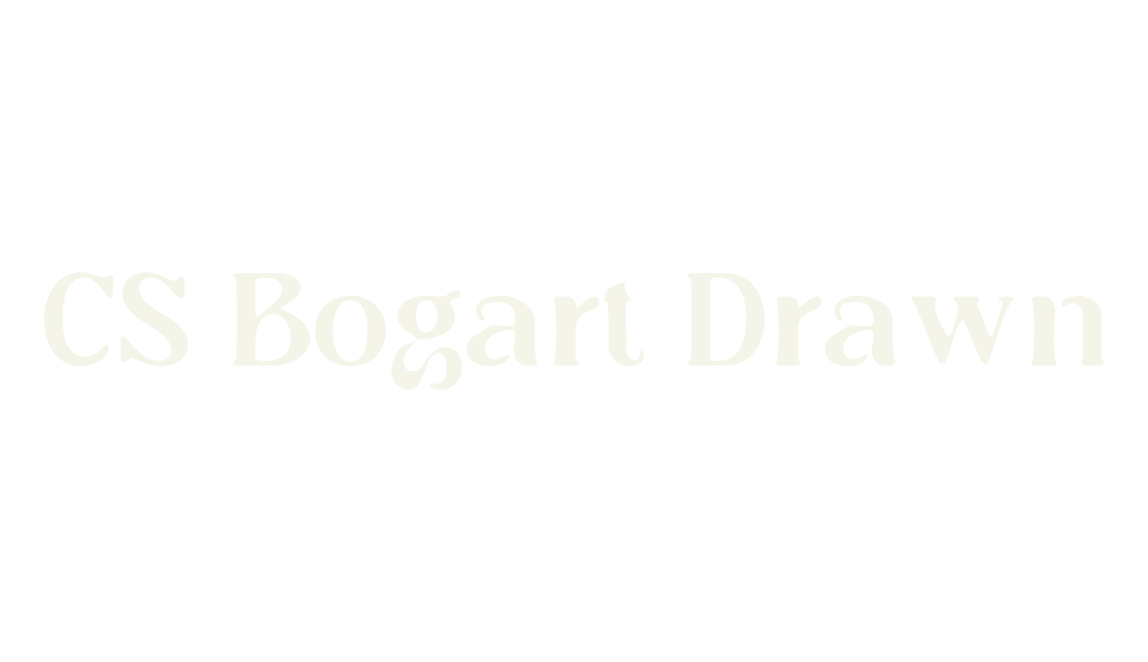 CS Bogart Drawn, logo font preview