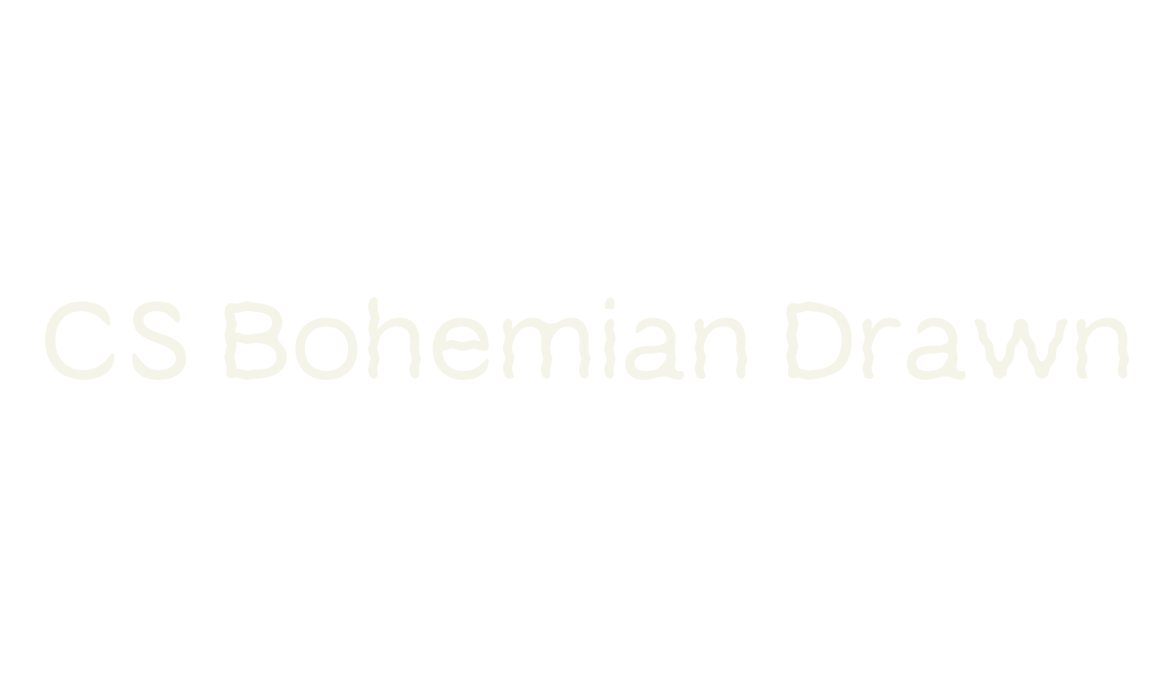 CS Bohemian Drawn, album cover font preview