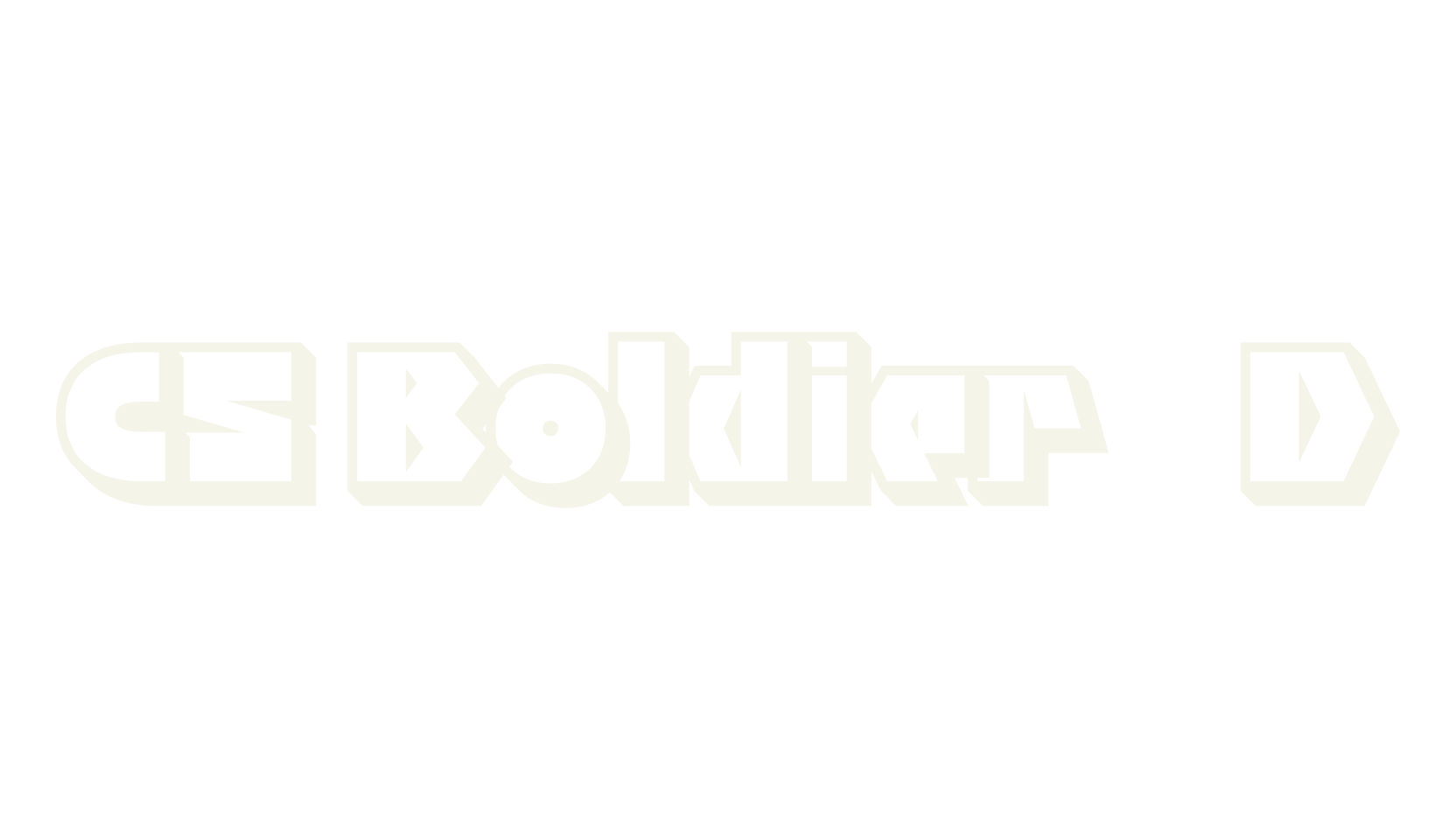 CS Boldier 3D, 3d font preview