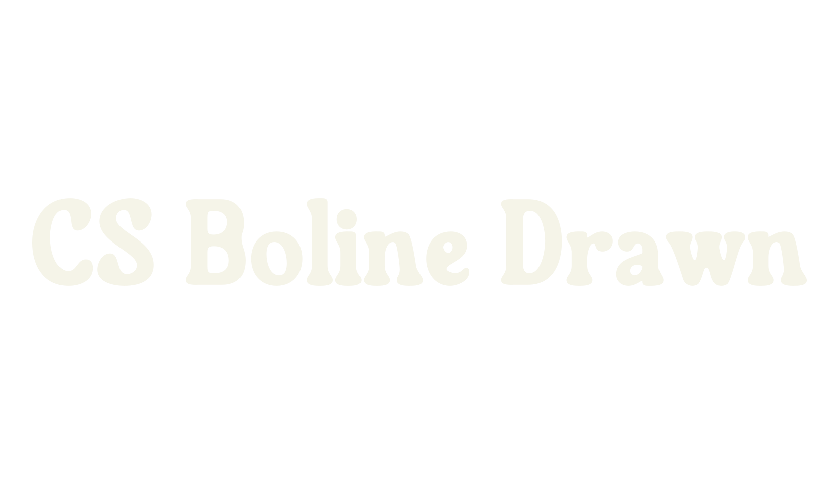 CS Boline Drawn, logo font preview