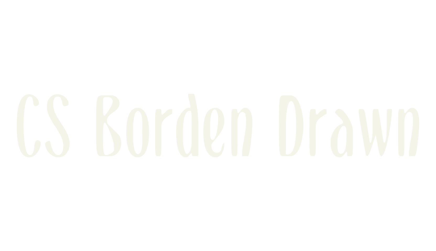 CS Borden Drawn, poster font preview
