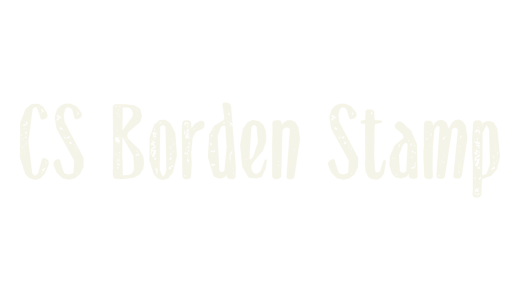 CS Borden Stamp, display market font preview
