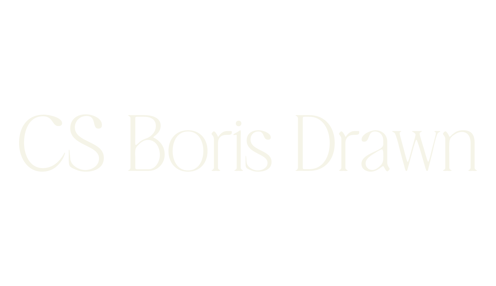 CS Boris Drawn, minimalist font preview