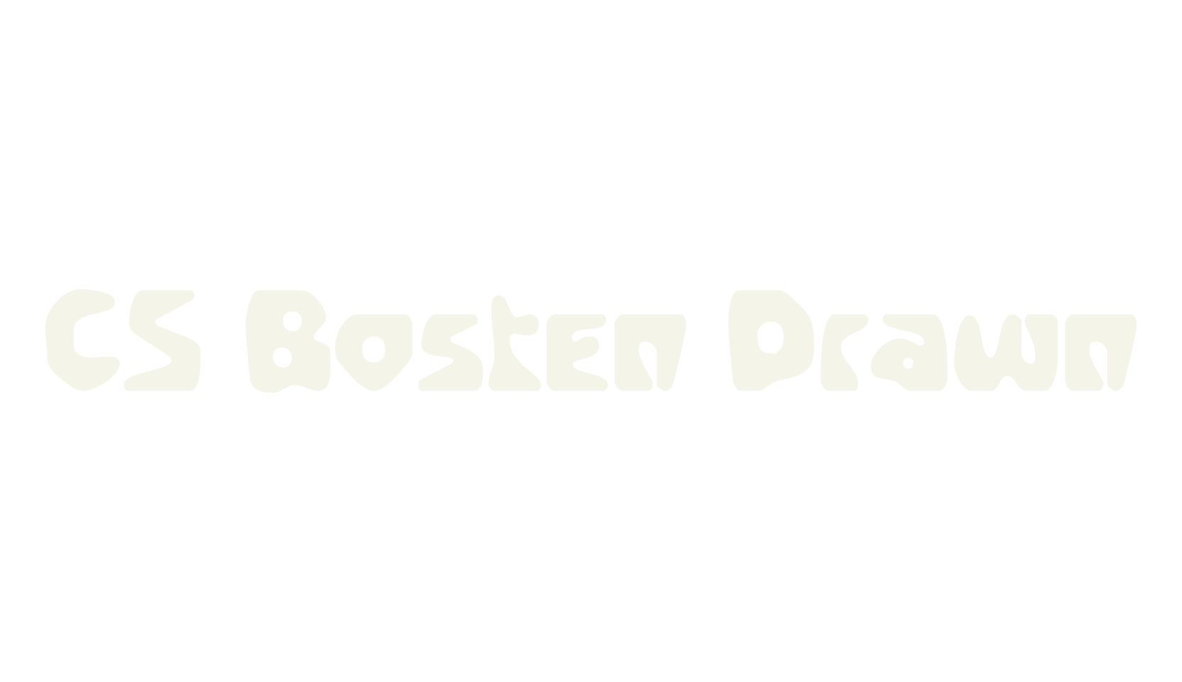 CS Bosten Drawn, logo font preview