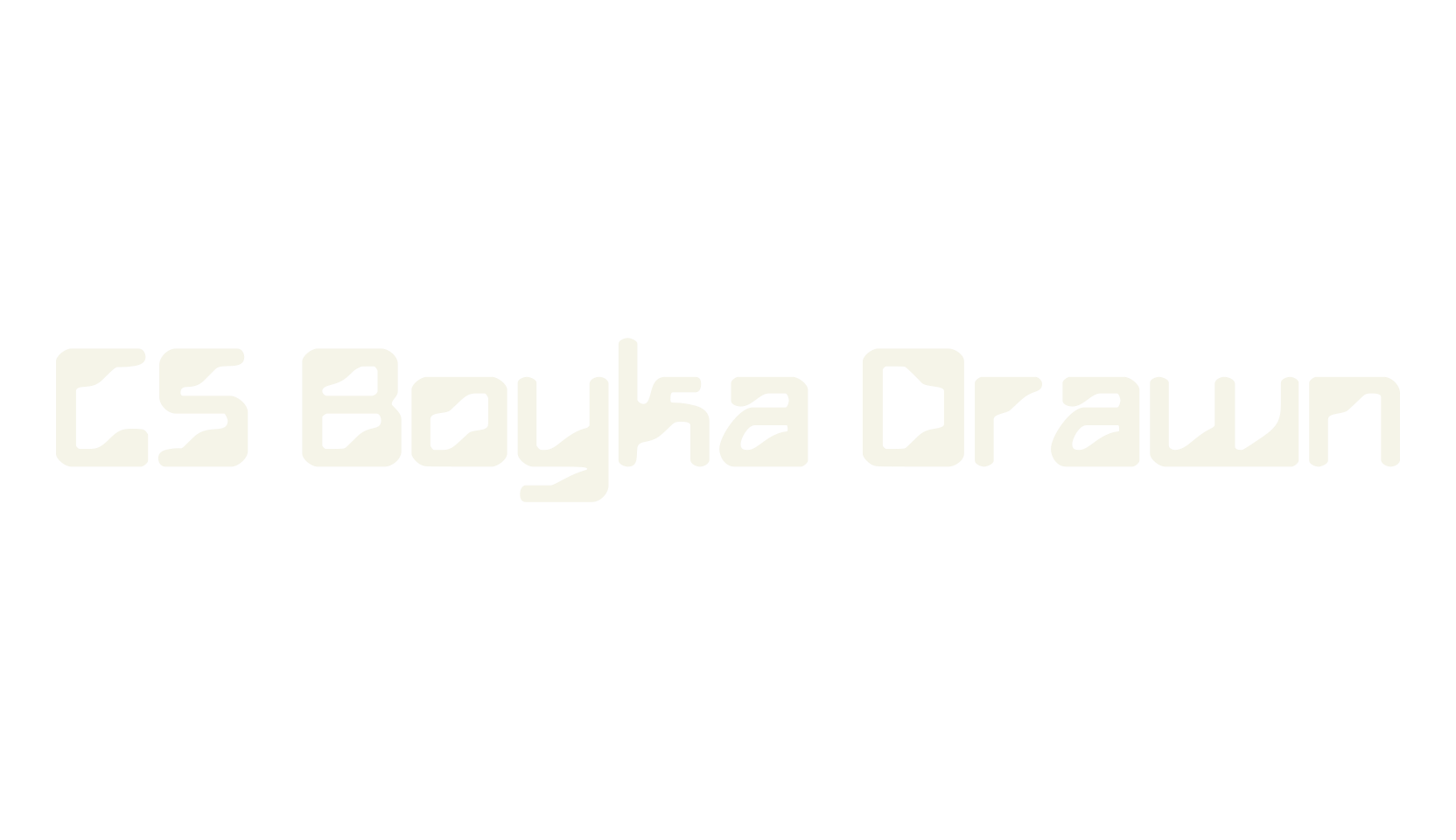 CS Boyka Drawn, logo font preview