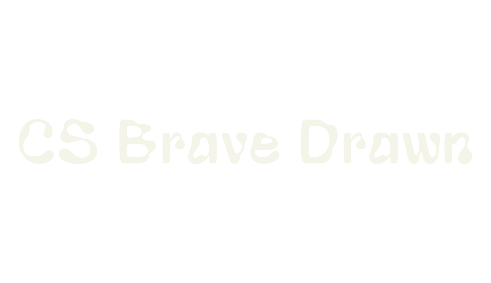 CS Brave Drawn, psychedelic font preview