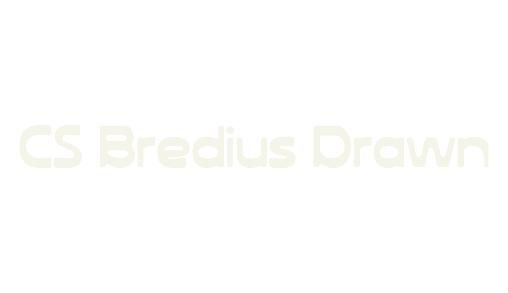 CS Bredius Drawn, display market font preview