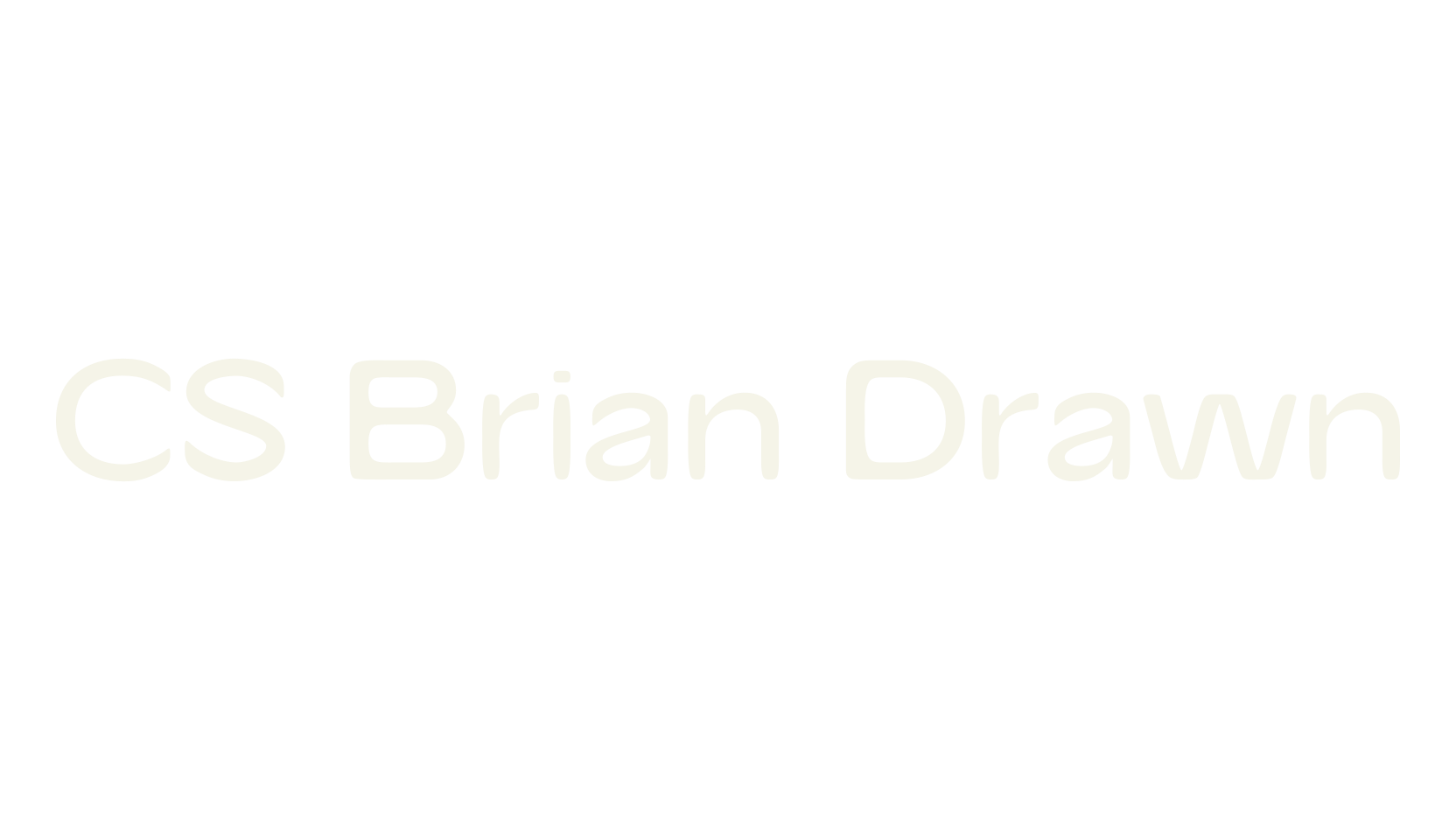 CS Brian Drawn, logo font preview