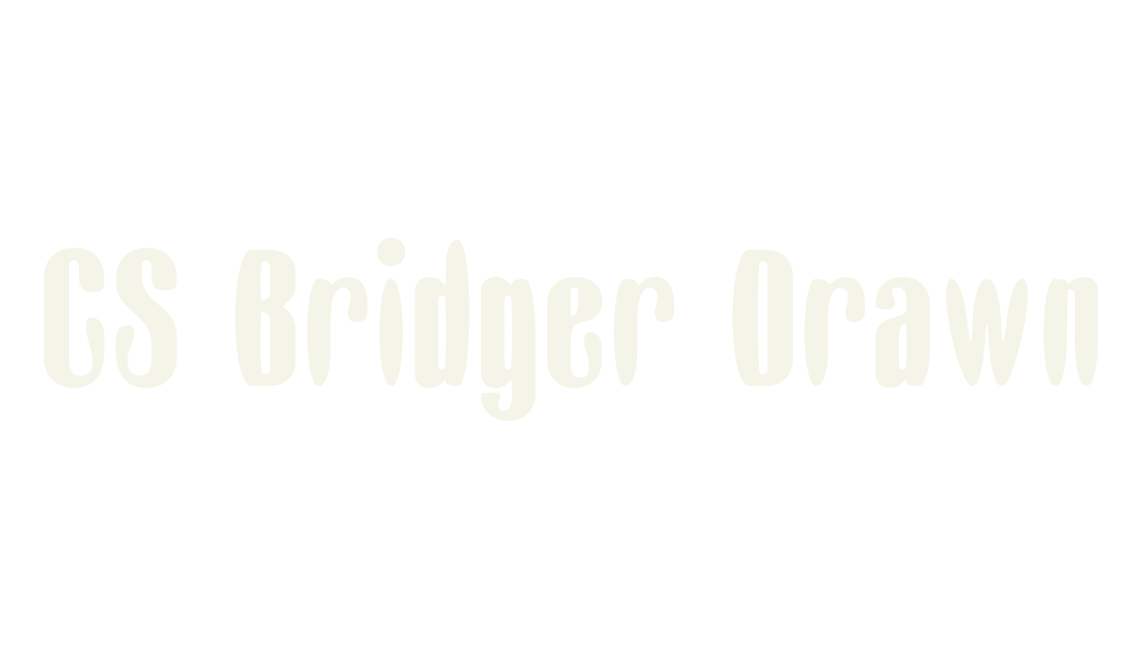 CS Bridger Drawn, logo font preview