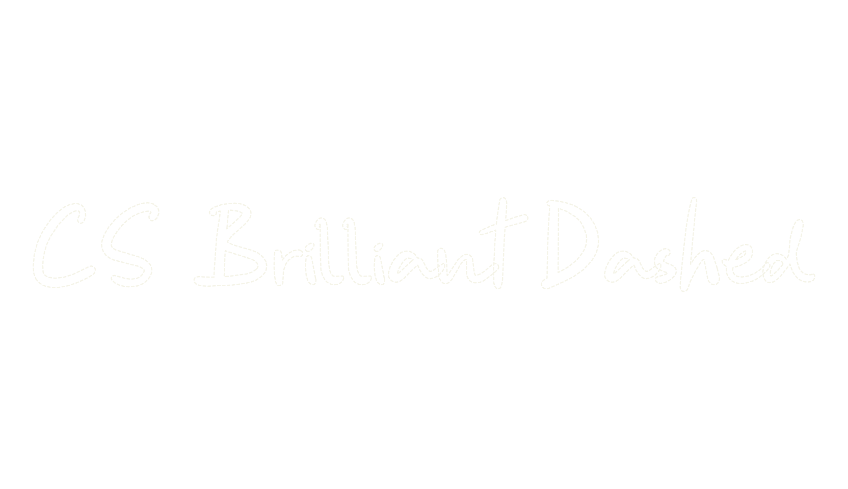 CS Brilliant Dashed, fashion script font preview