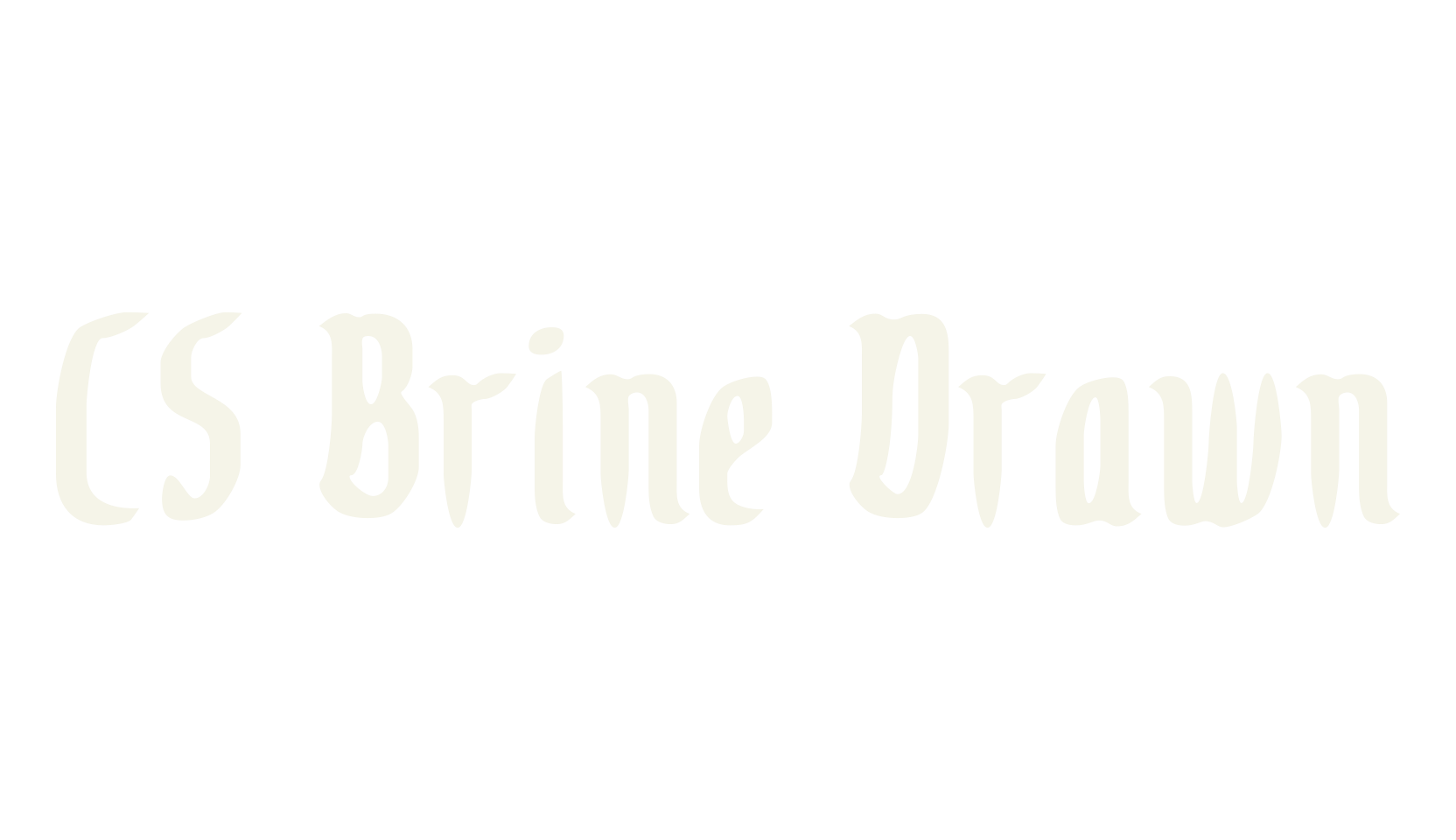 CS Brine Drawn, gothic font preview