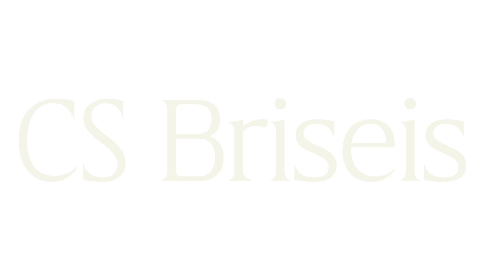 CS Briseis, logo font preview