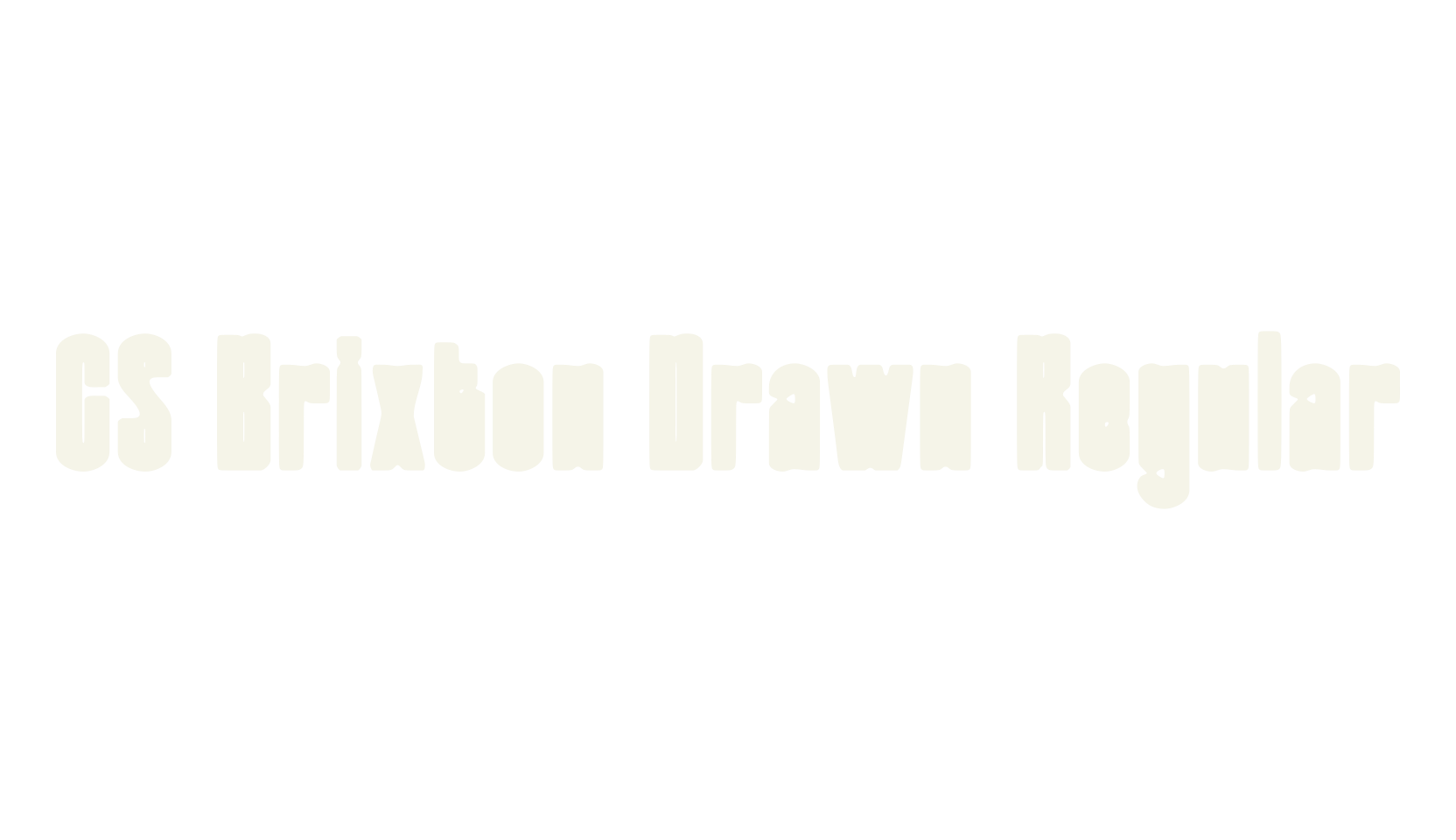 CS Brixton Drawn Regular, display market font preview