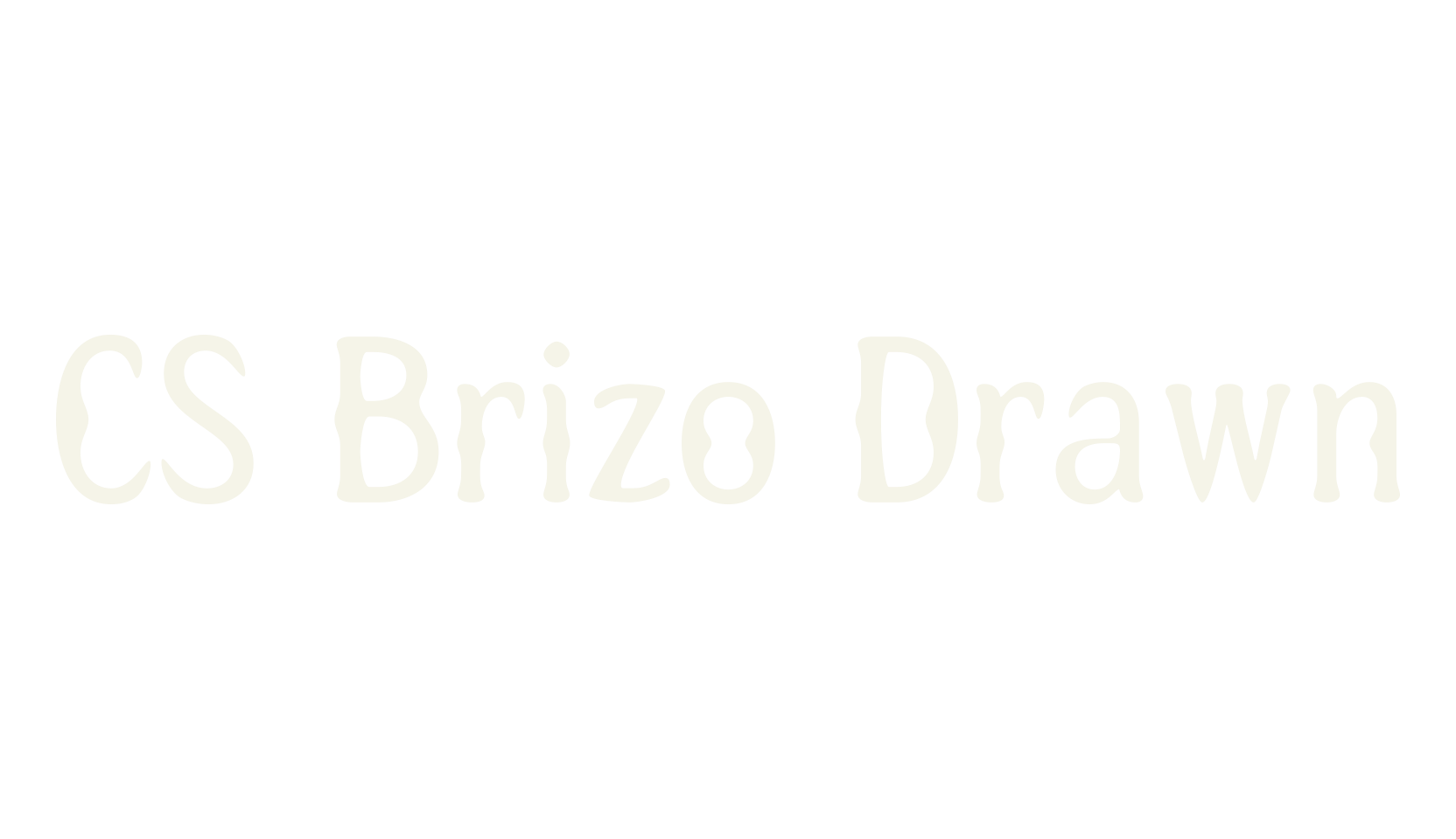 CS Brizo Drawn, logo font preview