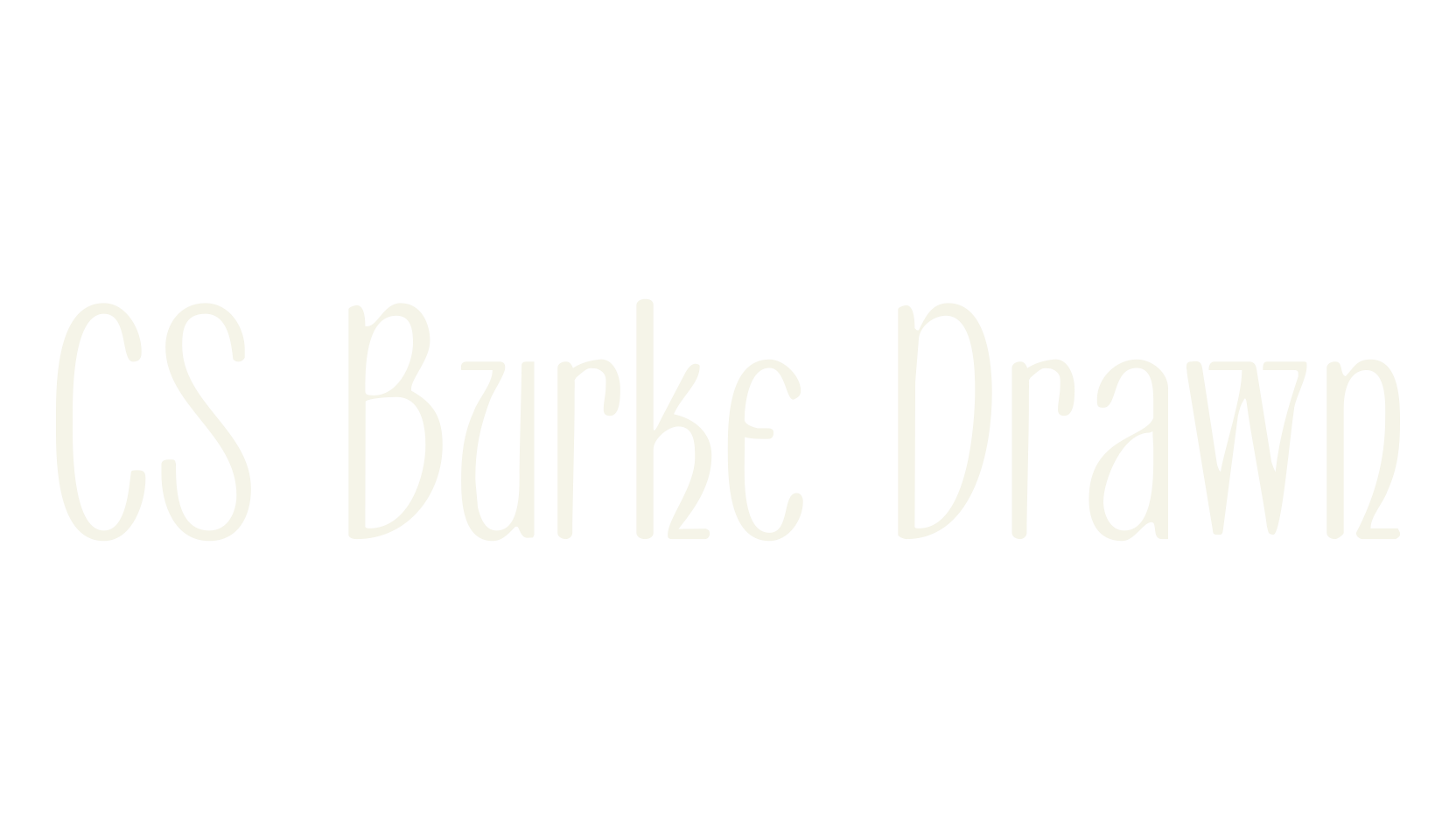 CS Burke Drawn, logo font preview