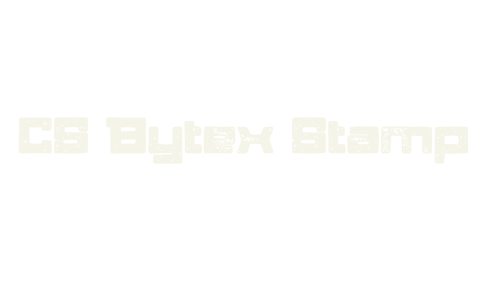 CS Bytex Stamp, display market font preview