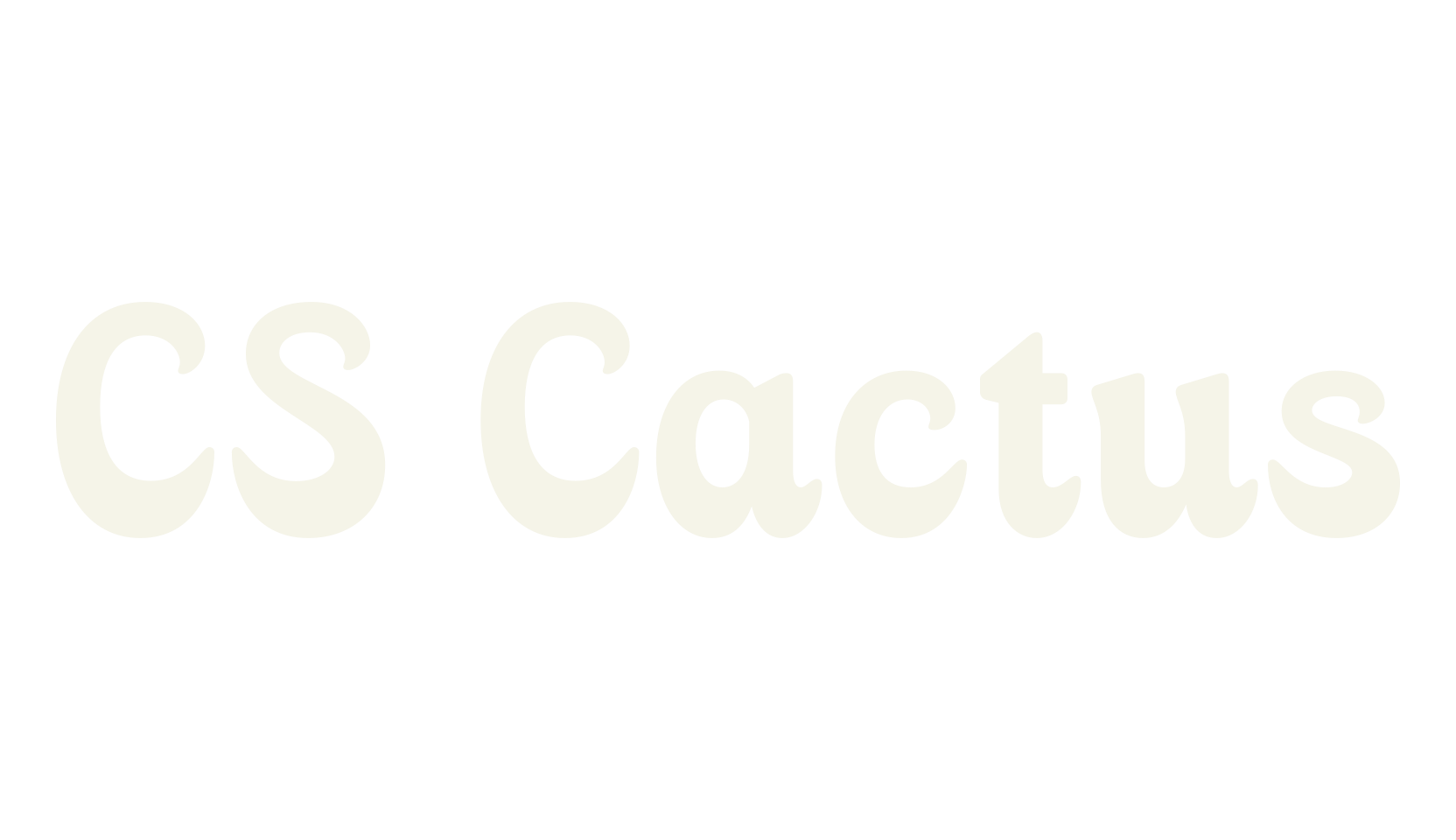 CS Cactus, retro font preview