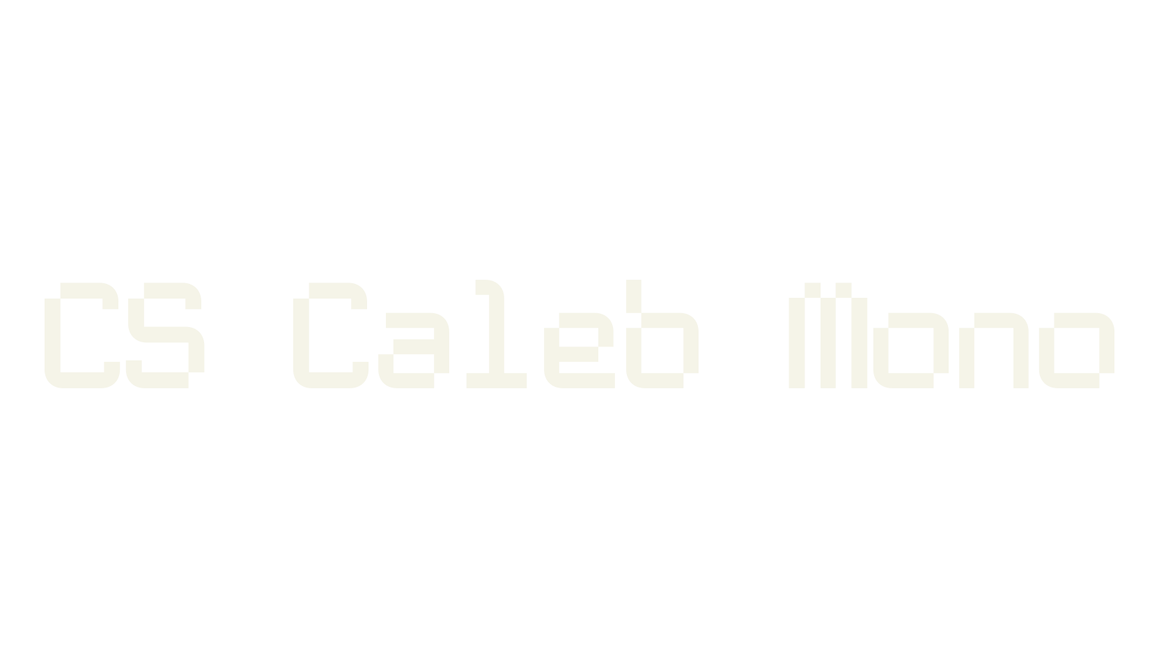 CS Caleb Mono, computer font preview