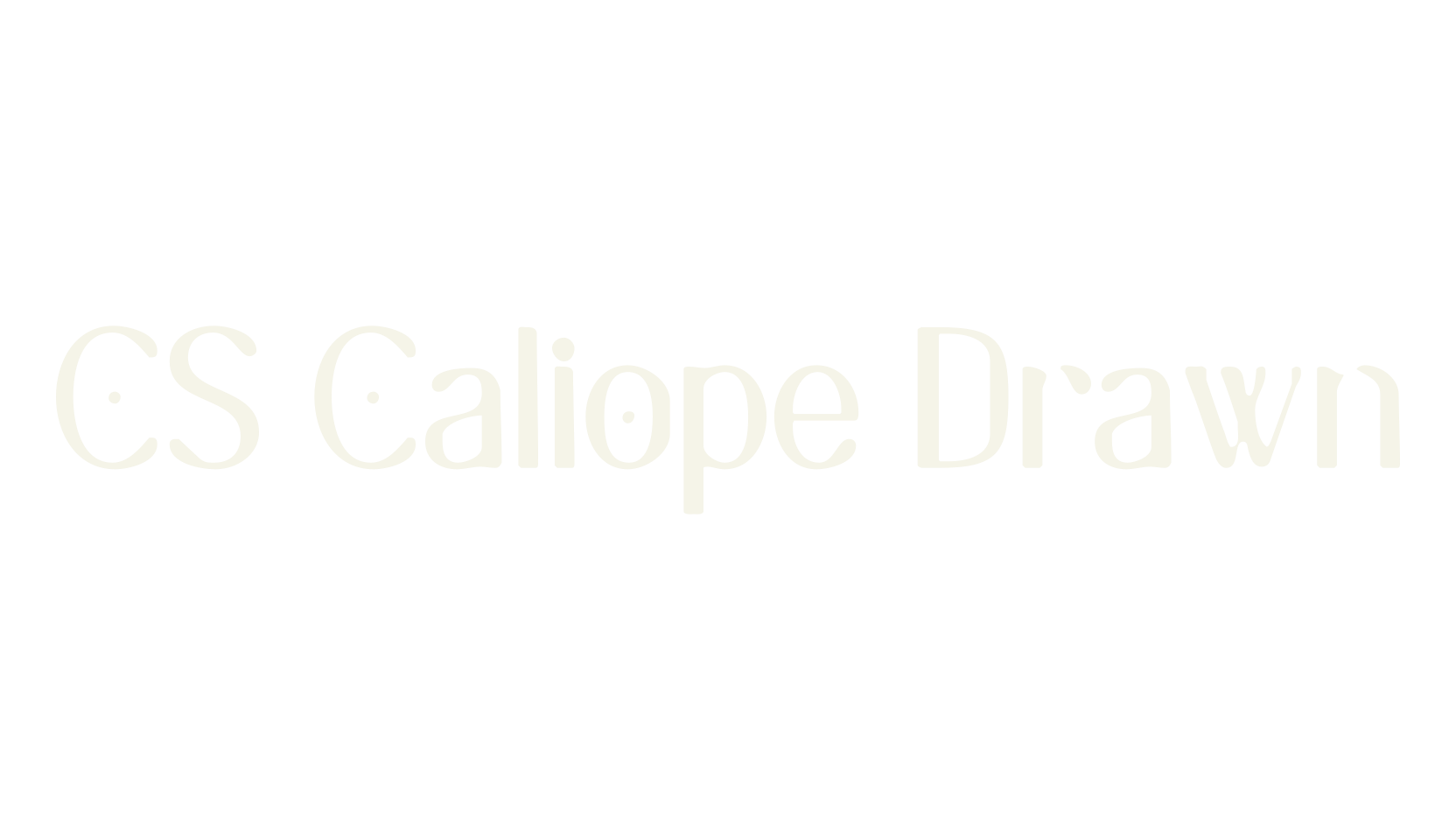 CS Caliope Drawn, display market font preview