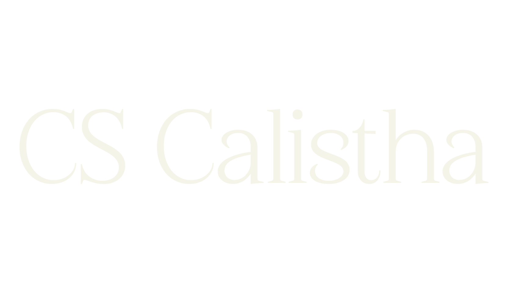 CS Calistha, logo font preview