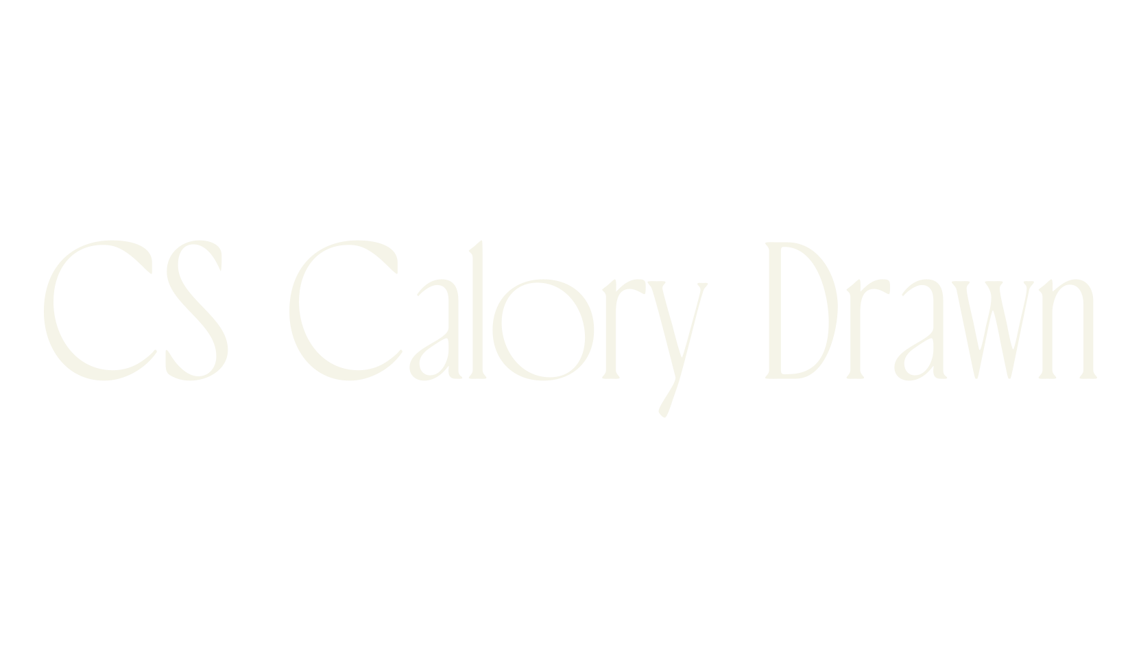 CS Calory Drawn, minimalist font preview